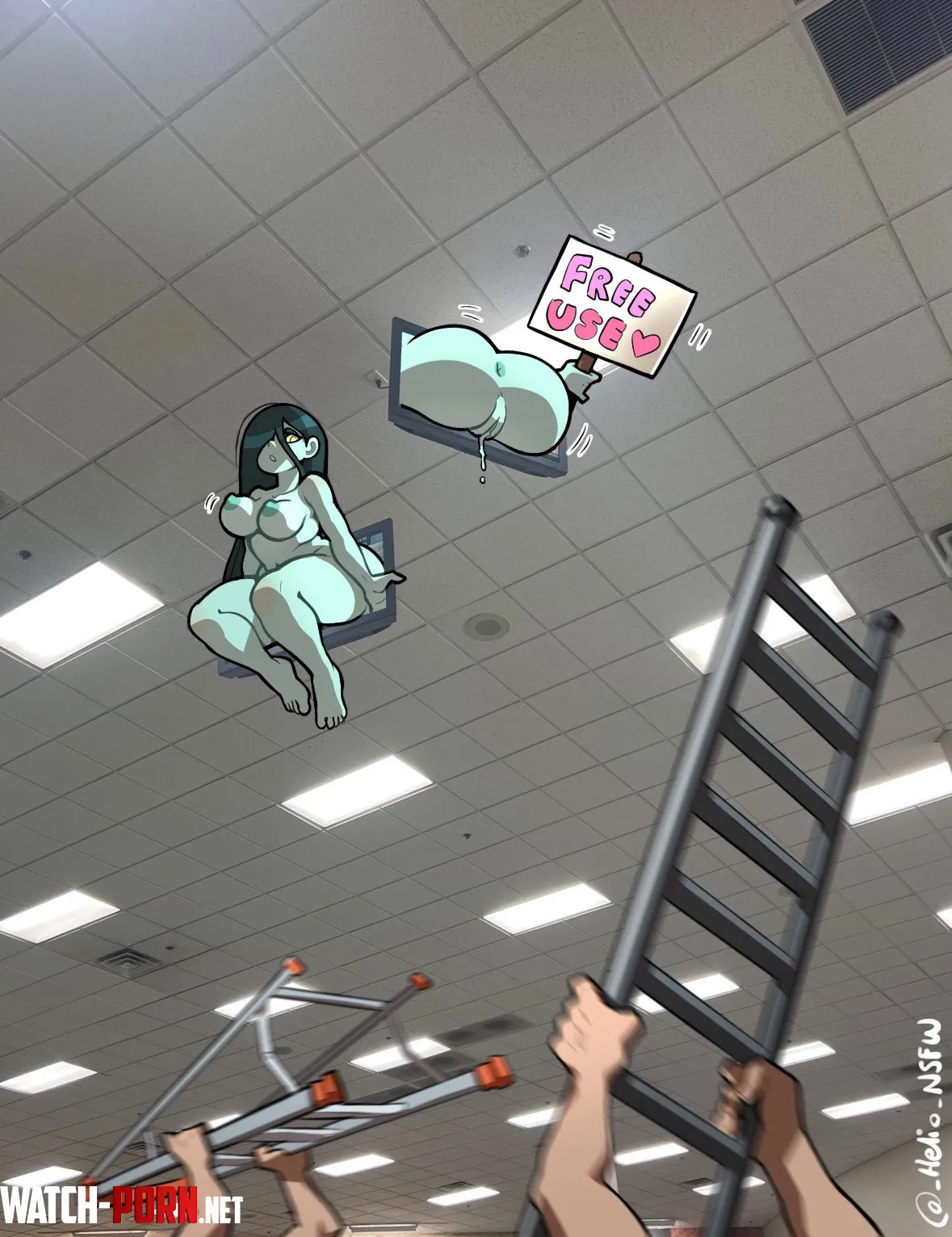Sadako in the ceiling by Somanycookies1