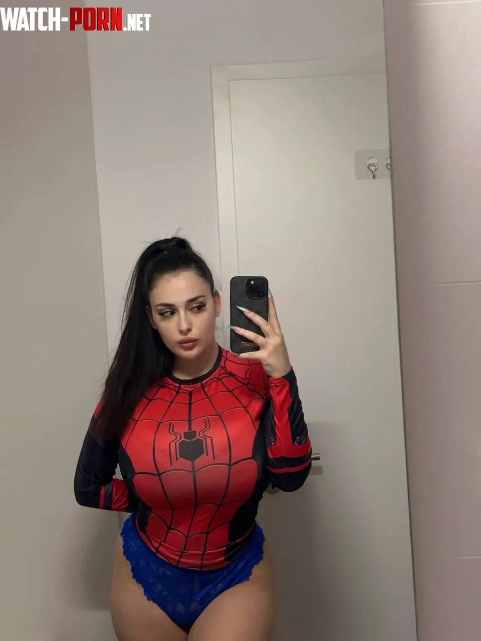 Not even a Spiderman costume could hide them:) by redditmodsallgay