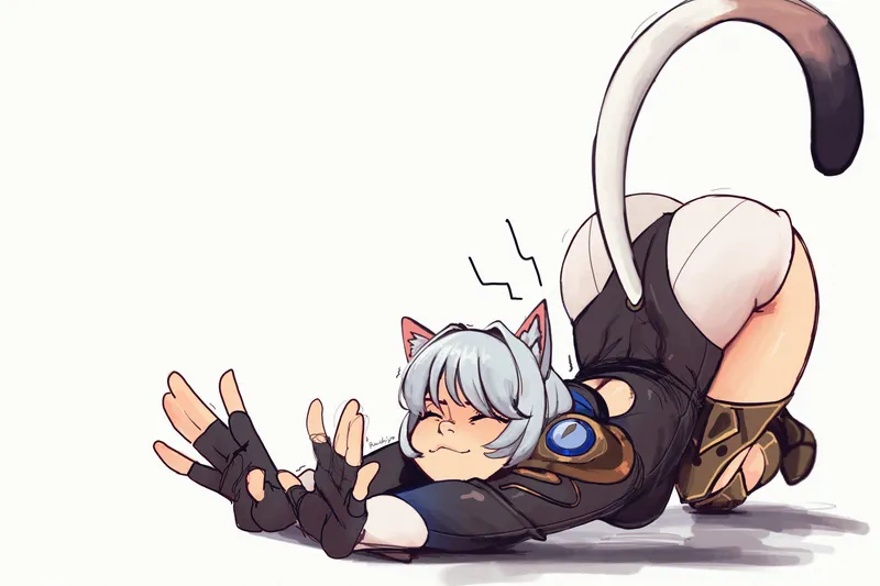 Thumbnail Feline Flexibility: Stretching Catgirl Wonders by NautyNautilus