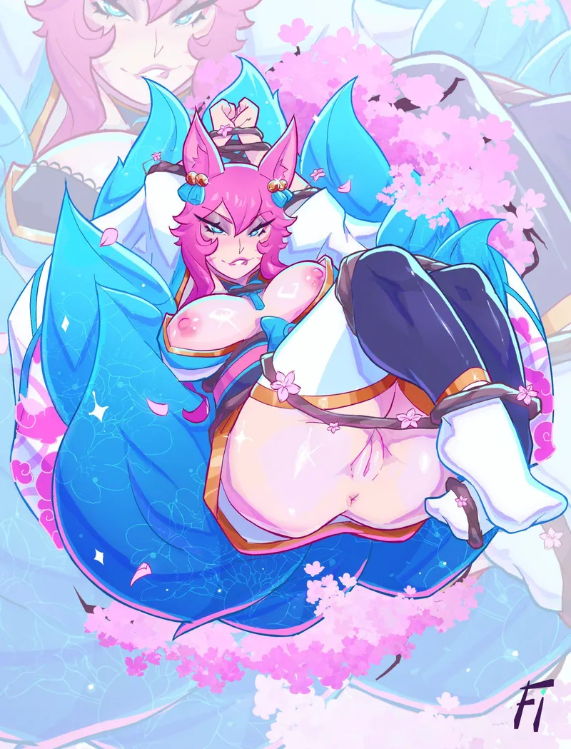 Thumbnail Unveiling Spirit Blossom Ahri's Charms in Rule34LoL by Frostedink