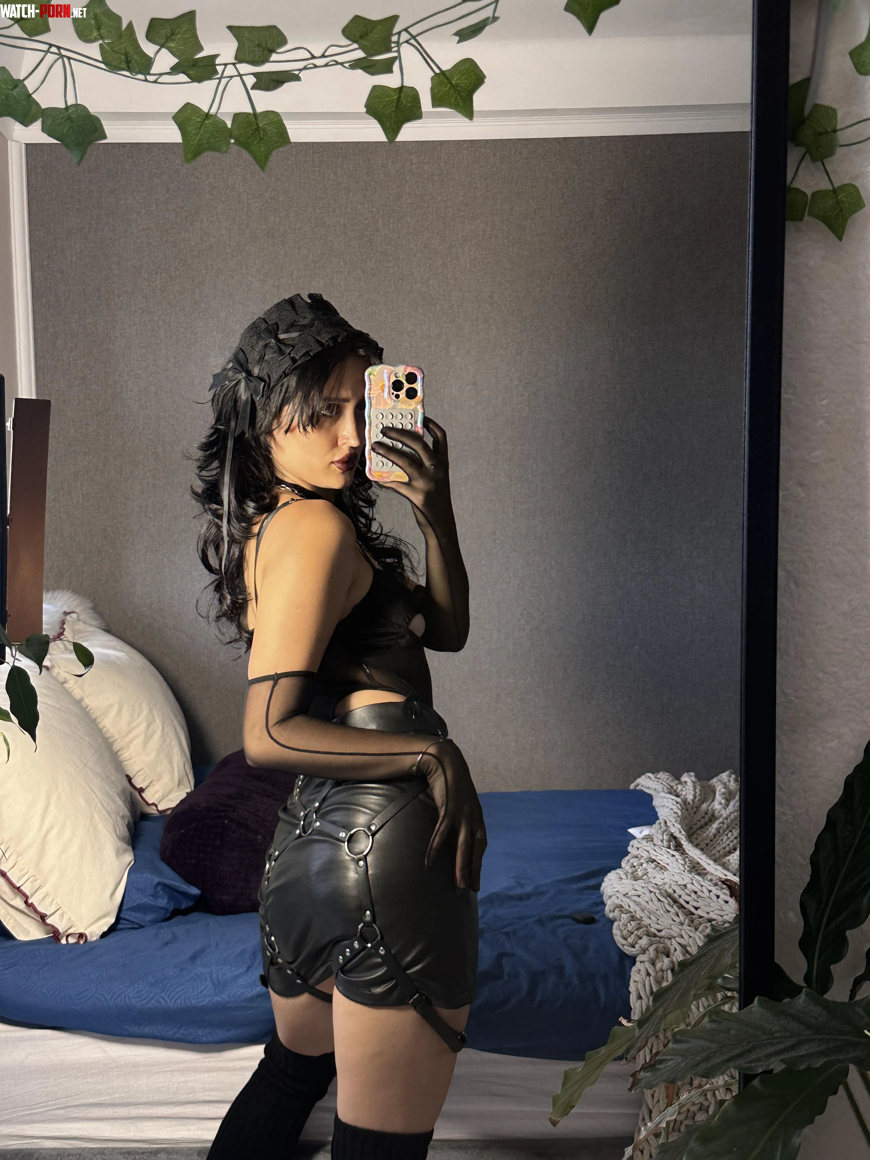leather skirt is the hottest thing in my wardrobe by LastCinnamonRoll