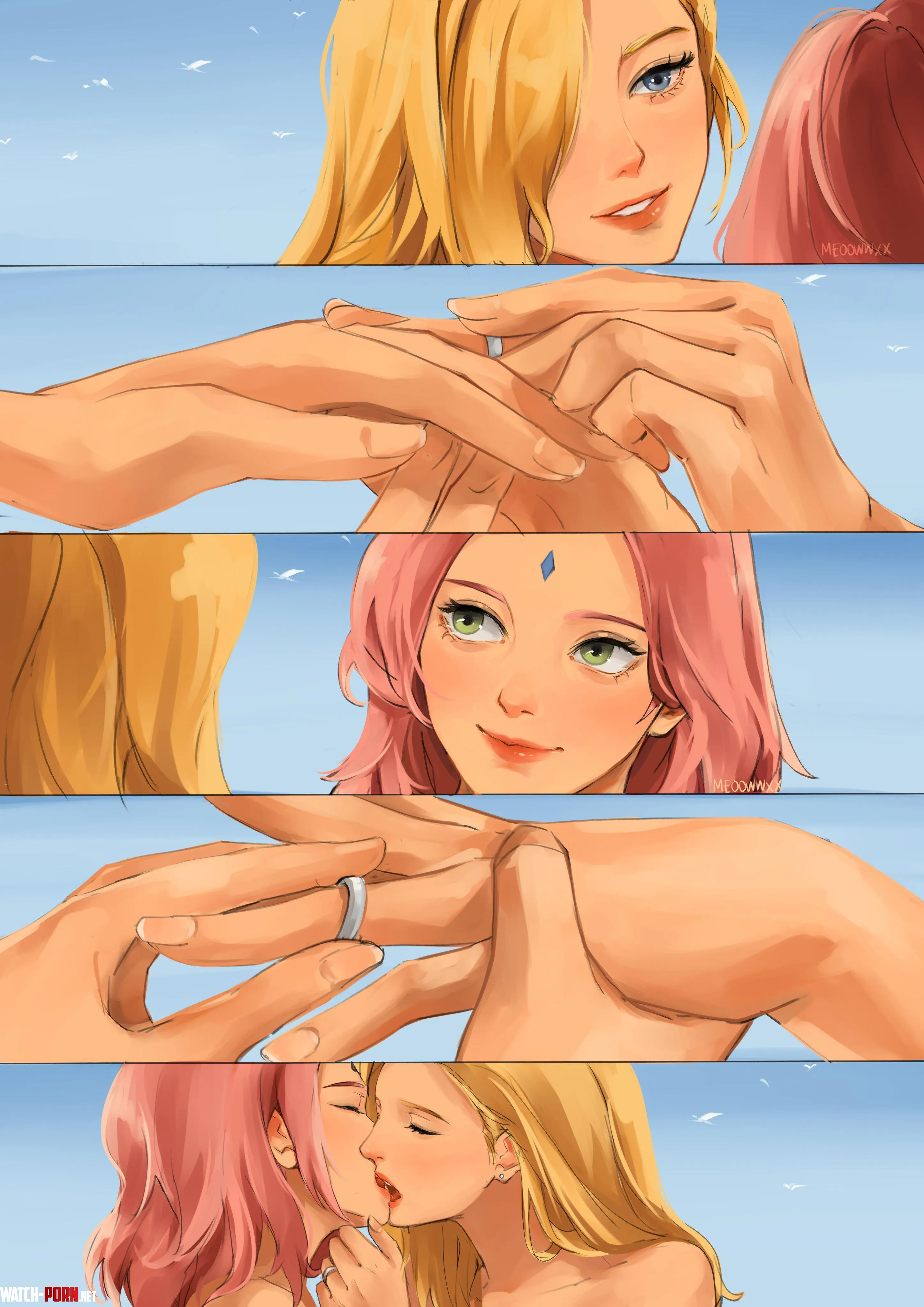 Sakura and Ino pronounced wife and wife (Meowx) [Naruto] by MillionHypotheses