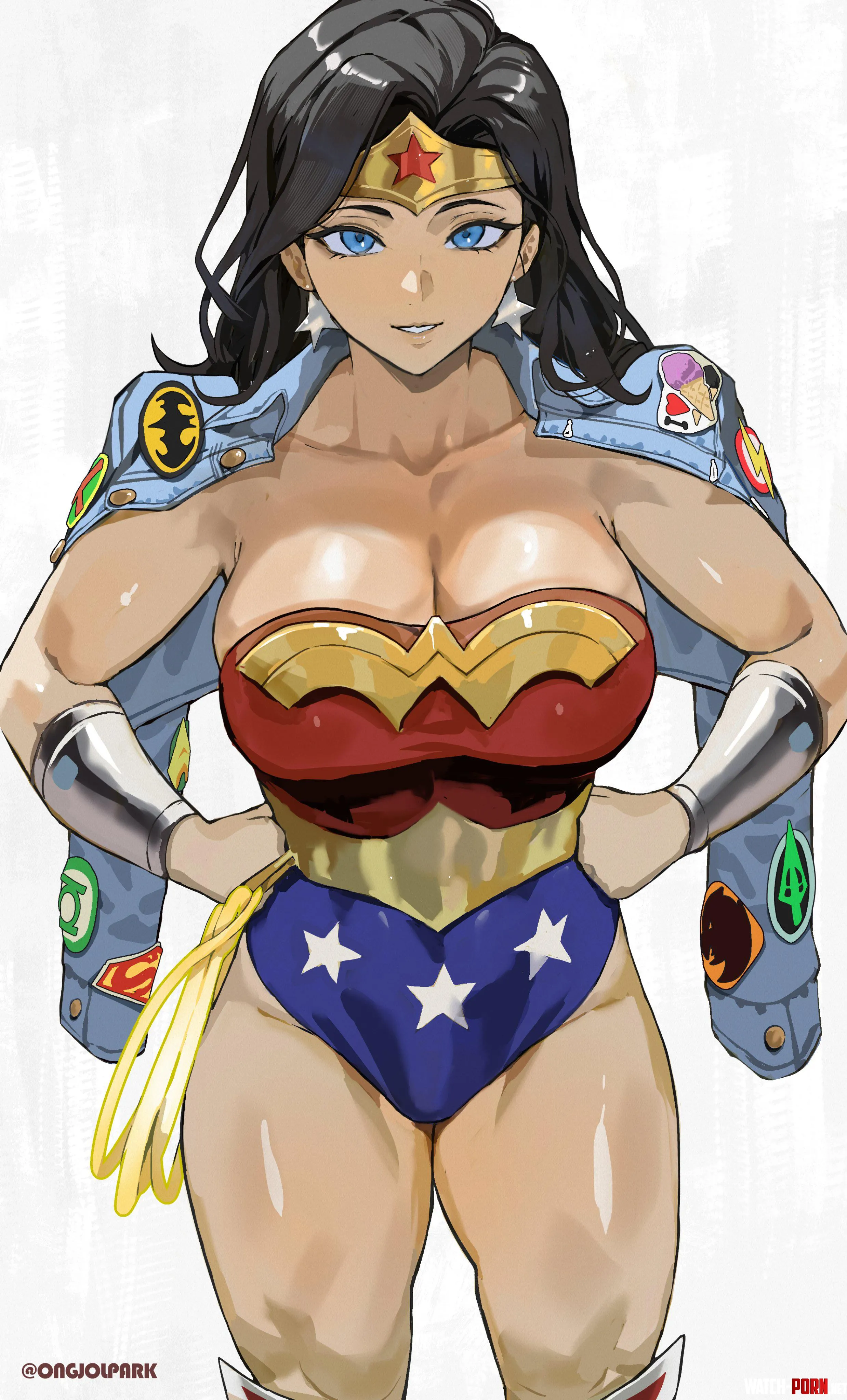Wonder Woman in her Justice League jacket (OngjolPark) [DC] by MillionHypotheses