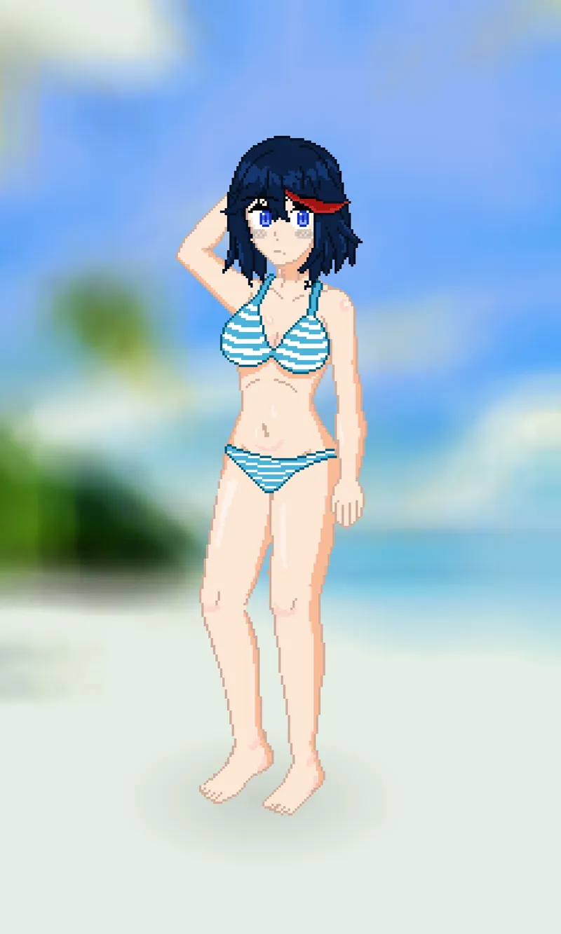 Thumbnail Sensual Strokes: Capturing Matoi Ryuko's Pixelated Beauty by Antarcus