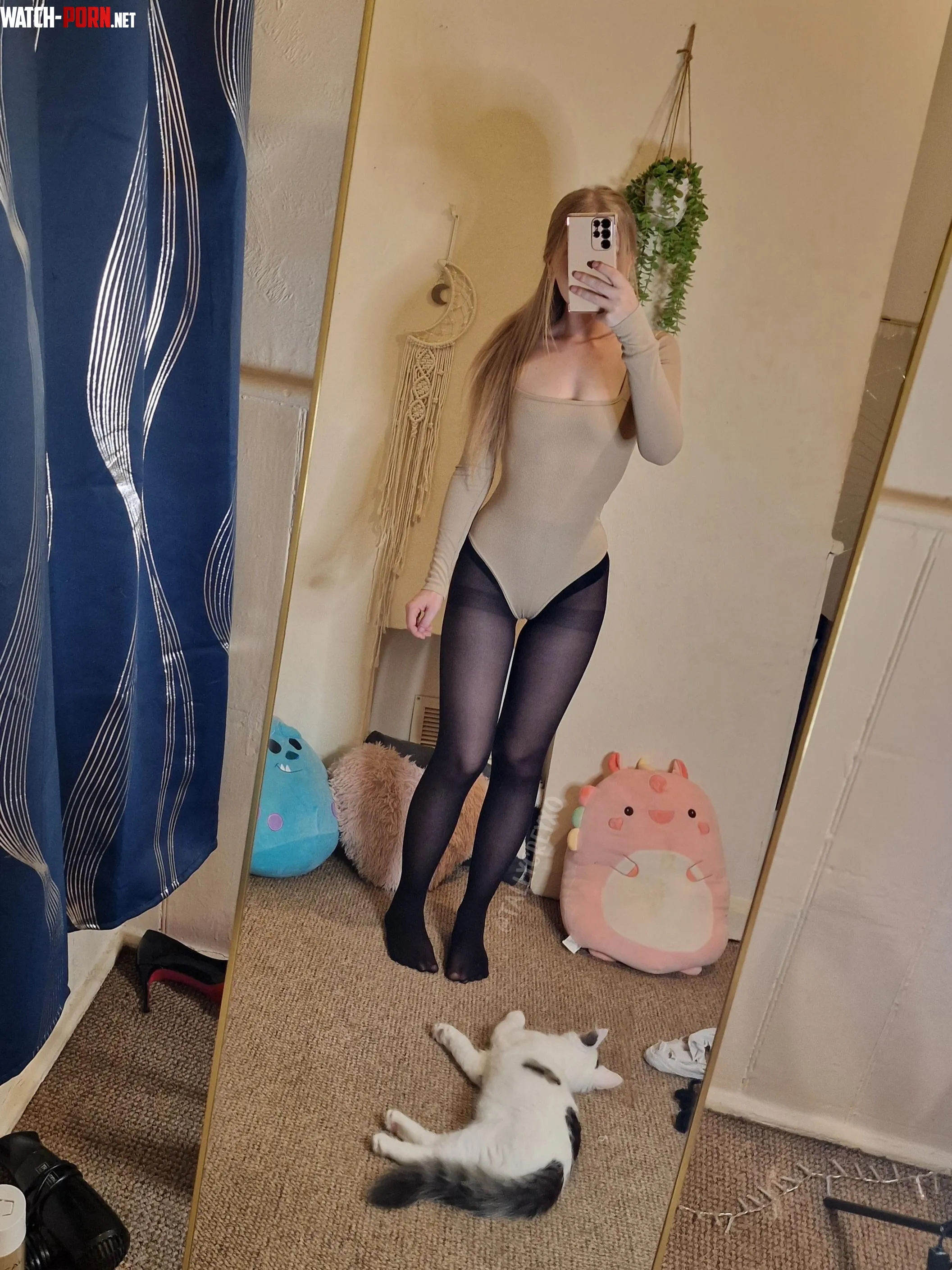 Tights and a bodysuit is my favourite combination by Tallygreyxo