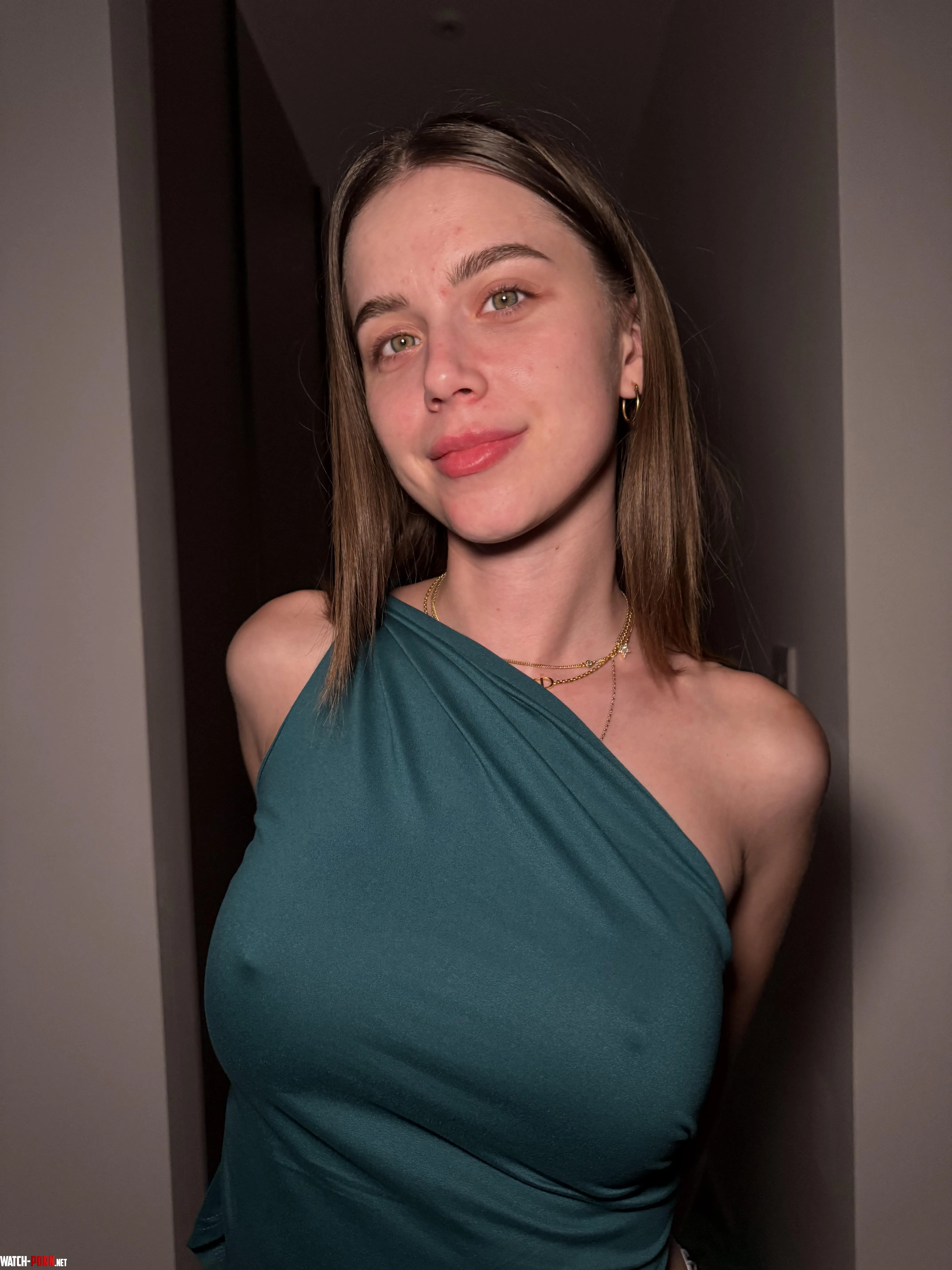 Enjoying my braless evening by Justacutienere