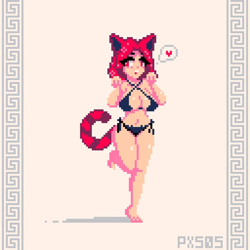 Thumbnail Playful Meow Meow Art by GustavPx505 | PixelArtNSFW