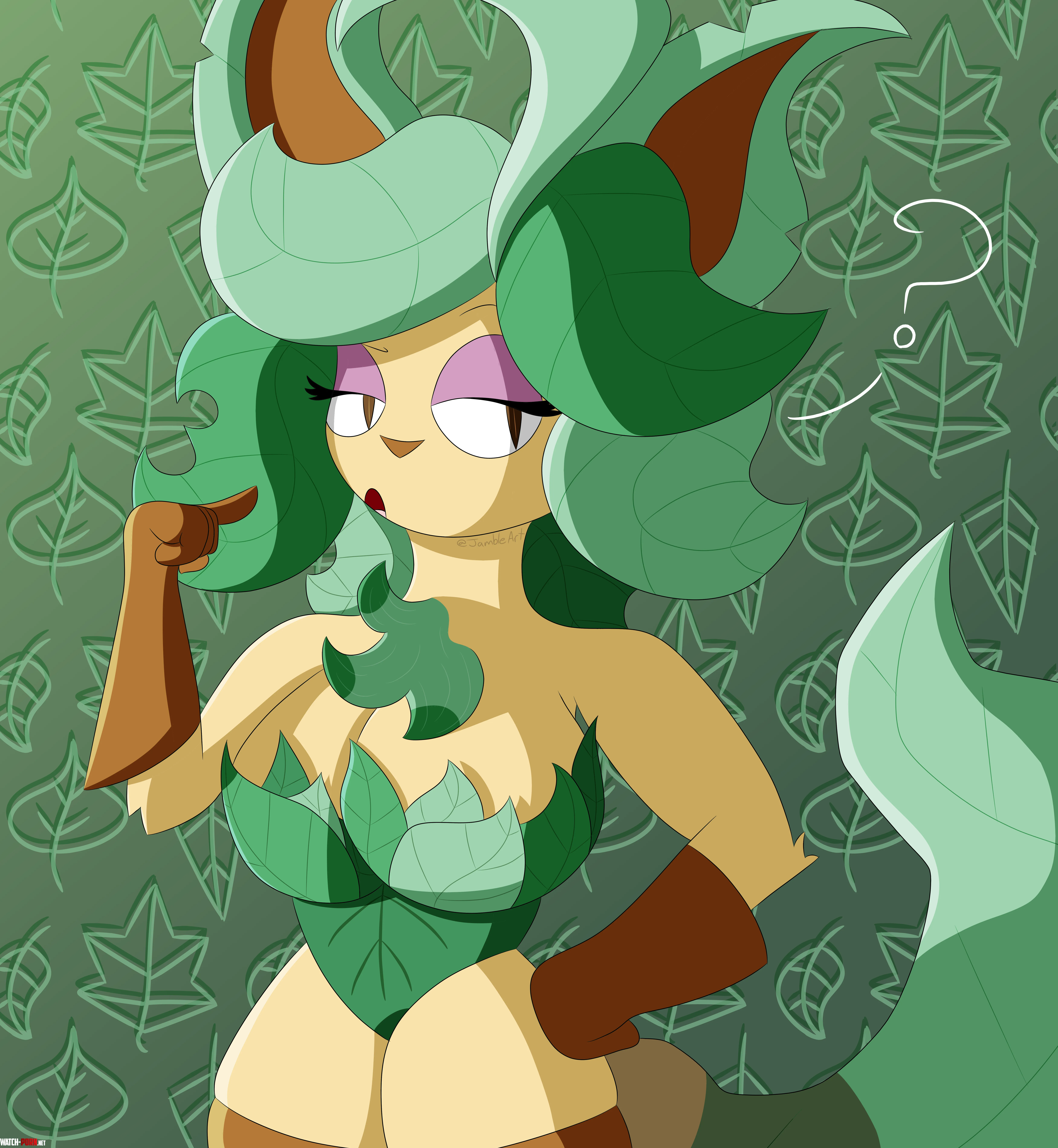 Leafeon (Art by Me, tagged just in case) by JamTheChrcterArtst