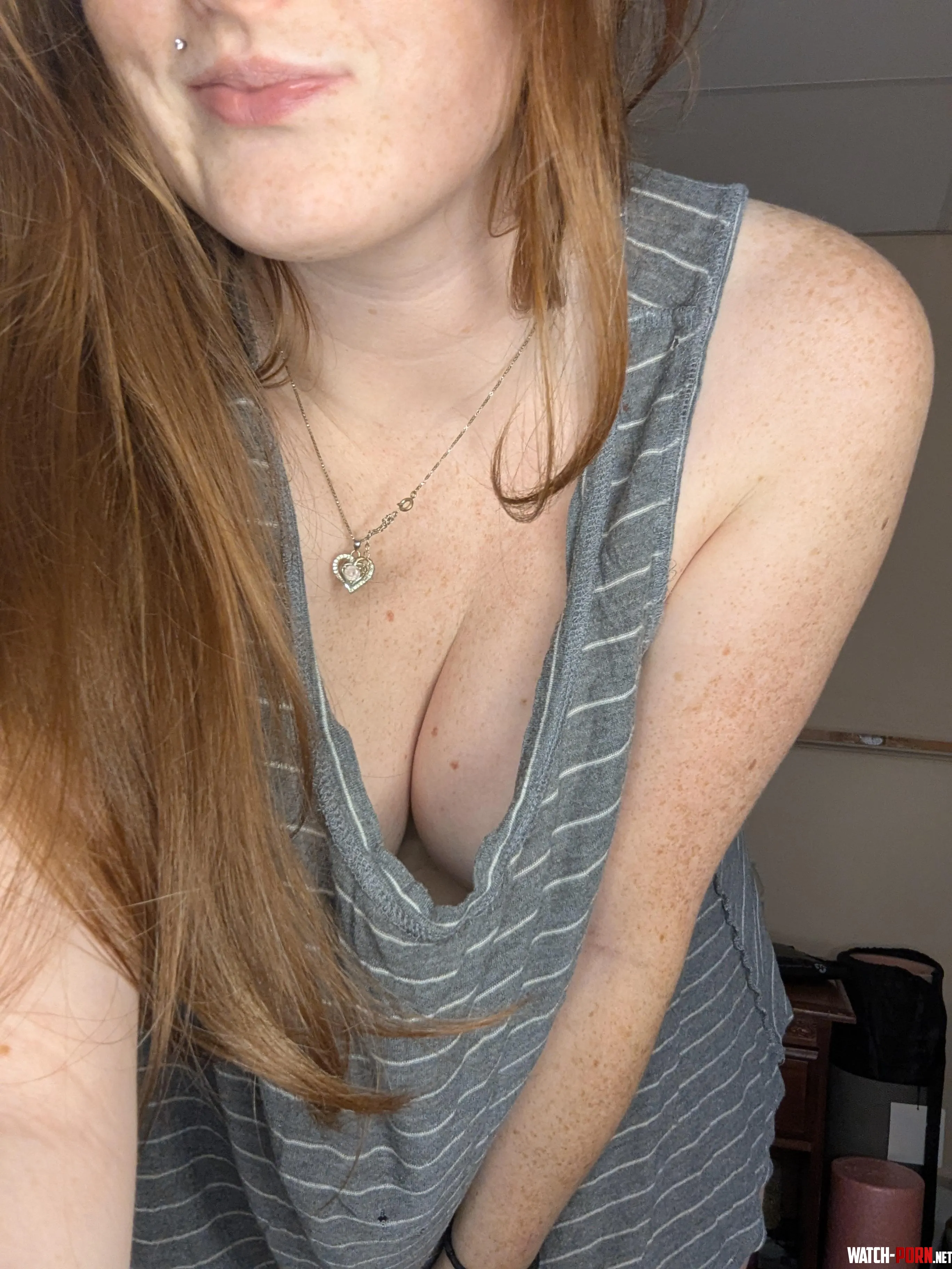 You can see the freckles all the way down by SweetRedRuby_