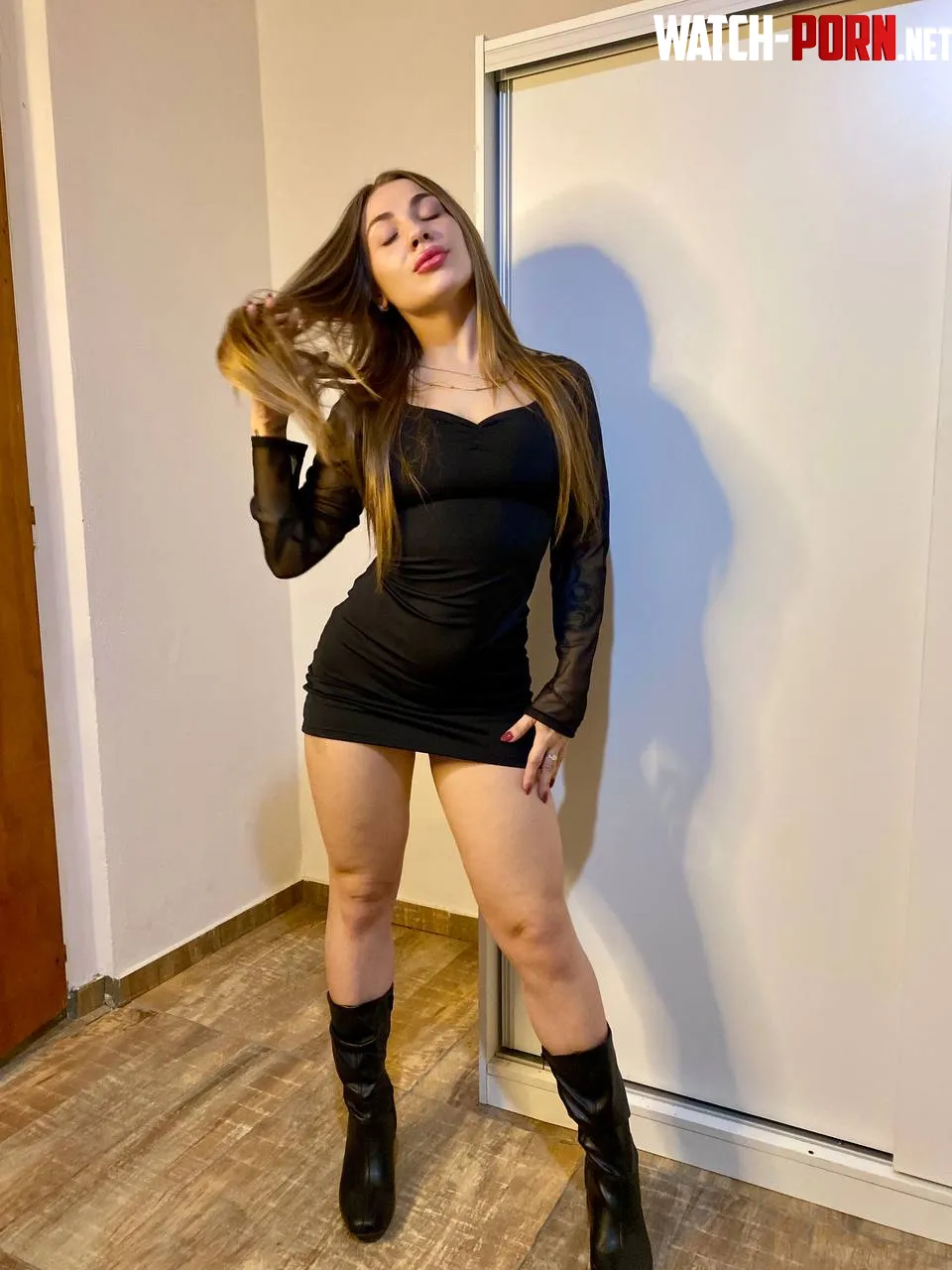 Slaying in my black dress by CutieRose11