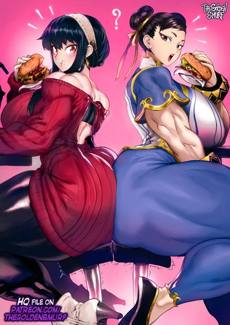 Thumbnail Yor and Chun Li by thegoldensmurf: Thighdeology