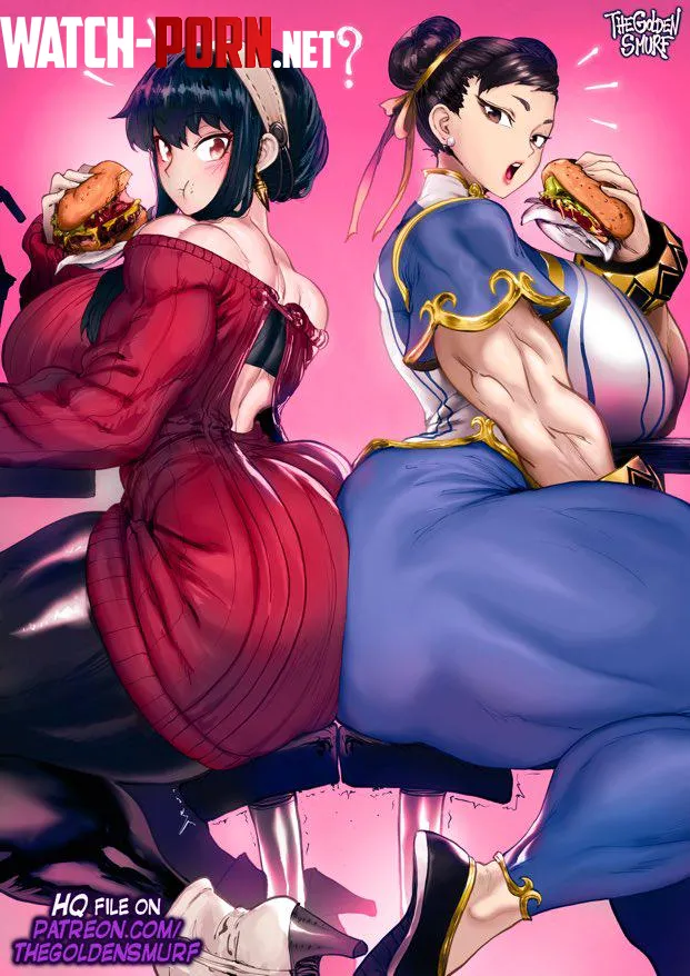 Yor and Chun Li (thegoldensmurf) [SpyxFamily Street Fighter] by NautyNautilus