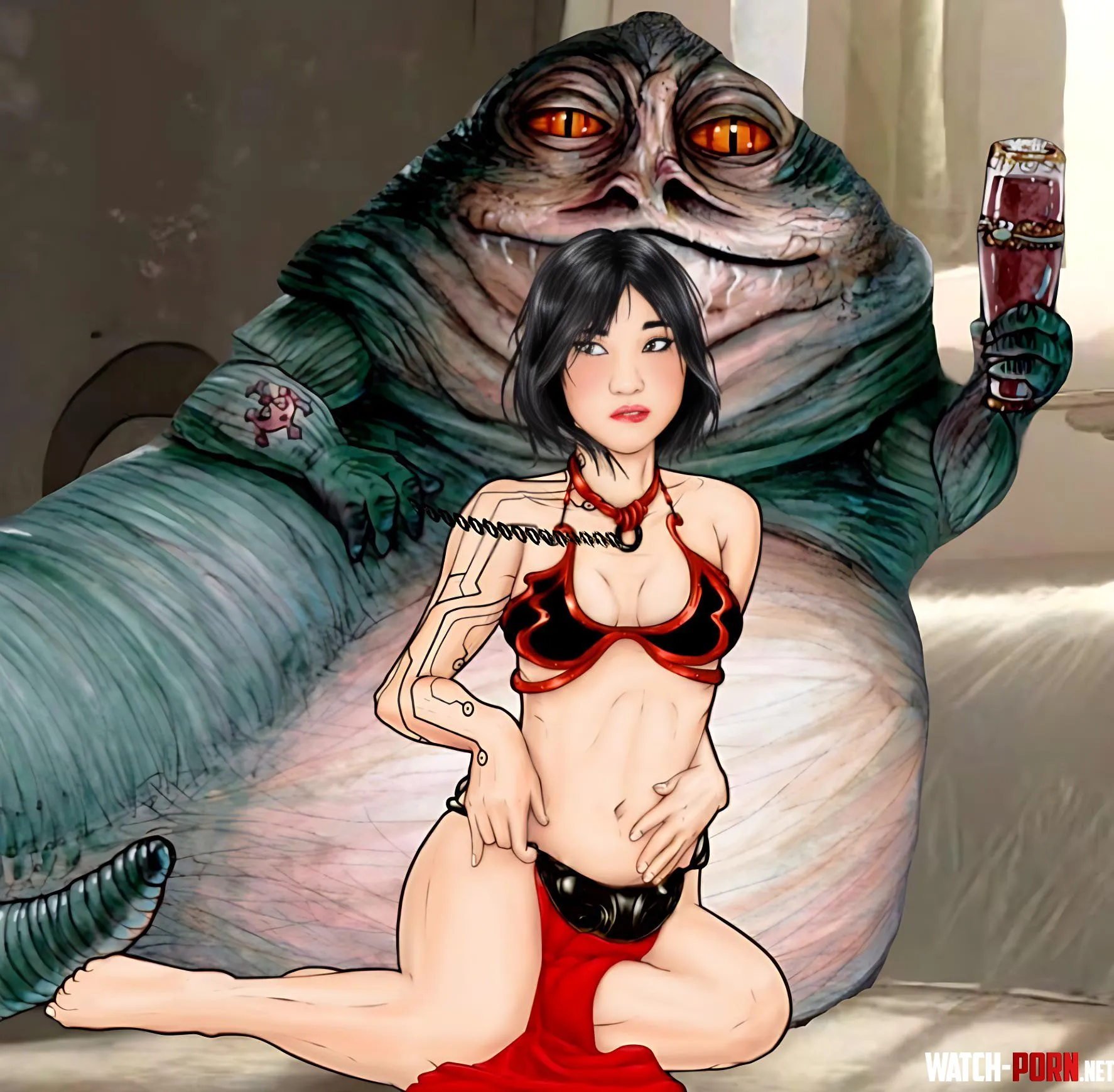 Jabba enslaves Doctor Aphra (Art by spOrelOrd & Phraggle) by No-Stop-8570