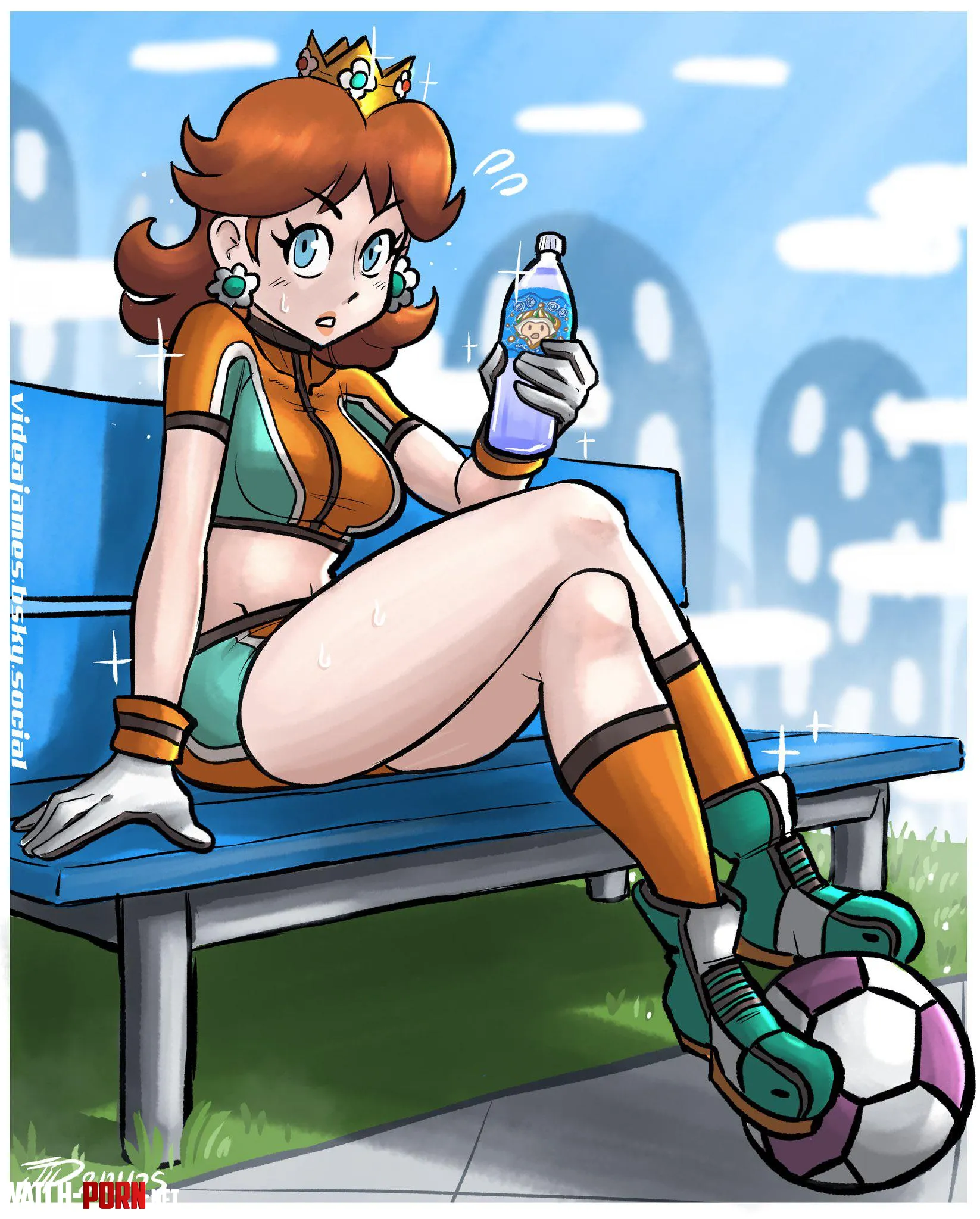 Daisy After Soccer [Super Mario] by A_MASSIVE_PERVERT