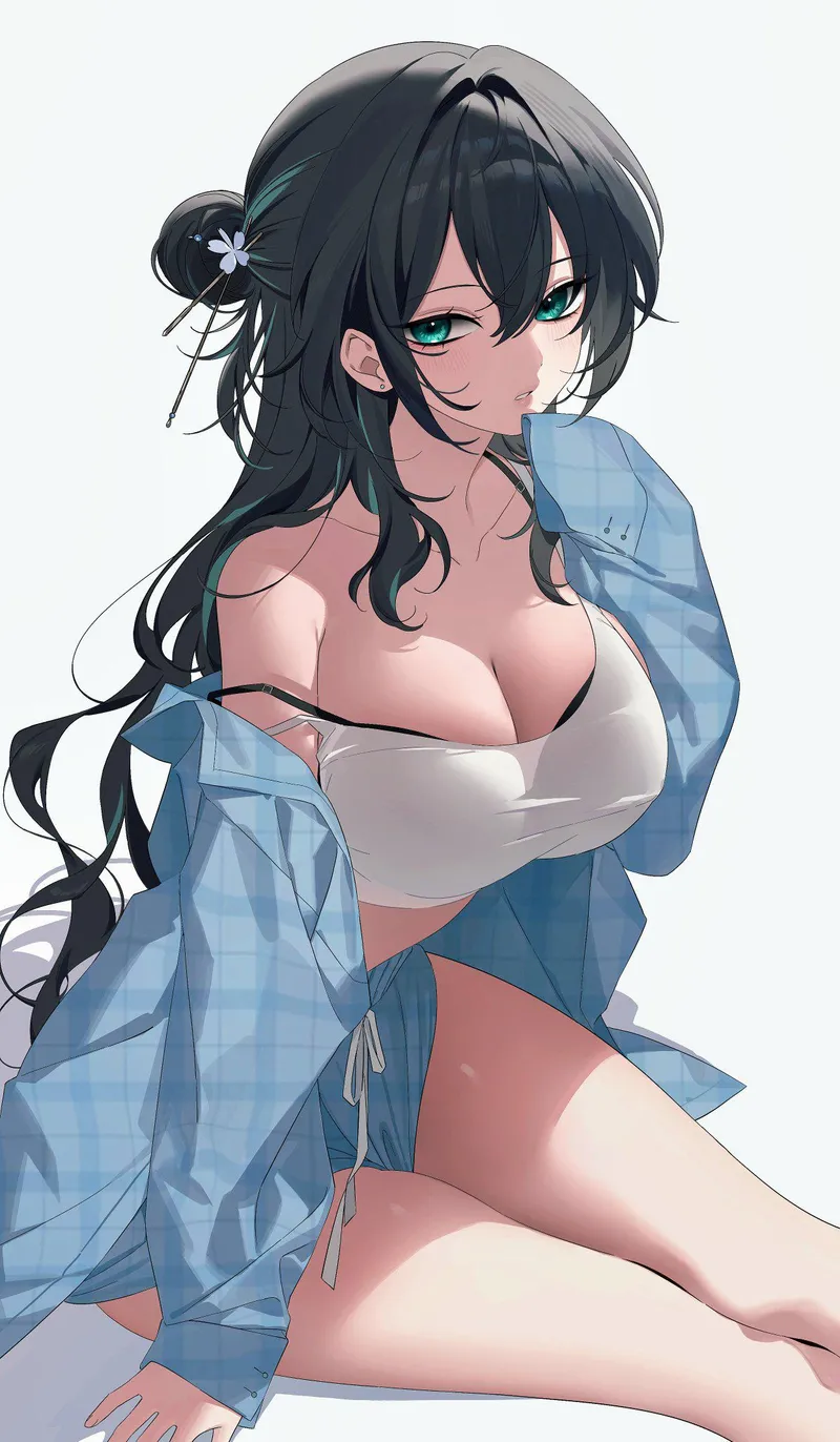 Thumbnail thighdeology Beauty: Ruan Mei in shirt and shorts by elegantloveglimmer