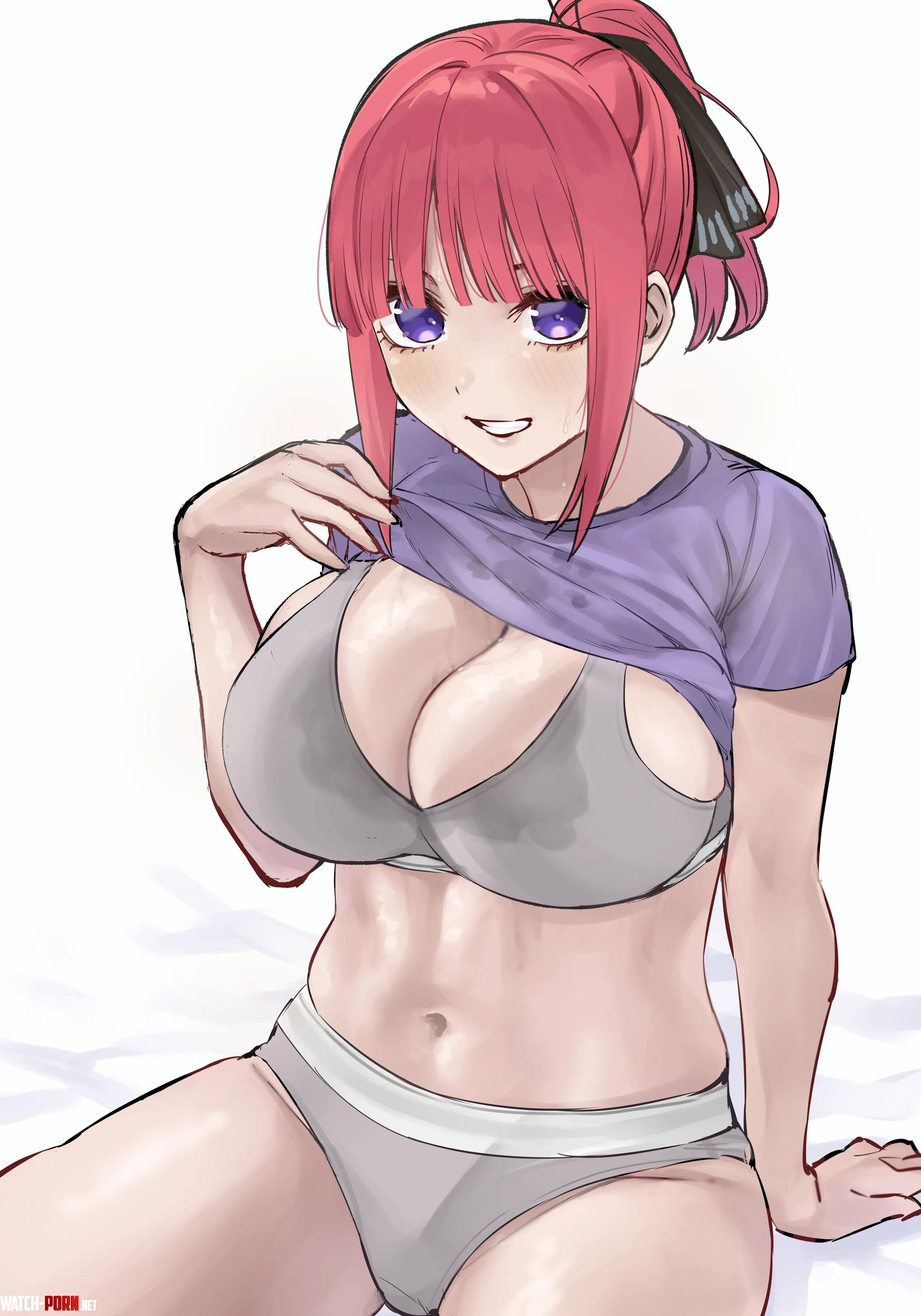 Nino Nakano Showing Off Her Sports Bra [Quintessential Quintuplets] by Csxc