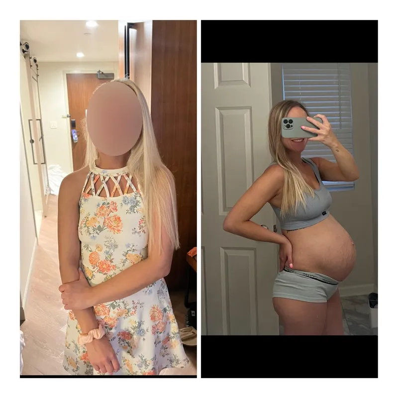 Thumbnail Before and After: Embracing Pregnancy Desires by savannah_austin | PregnantPetite