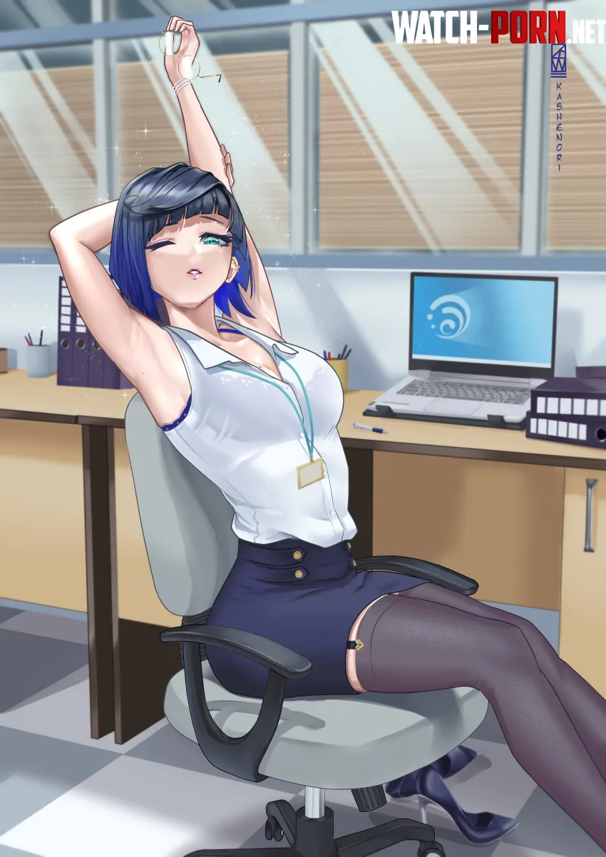 It's Monday here in Asia! Another long sweaty office day! Can't wait to stretch my arms for all the armpit pervs by jinmei2k