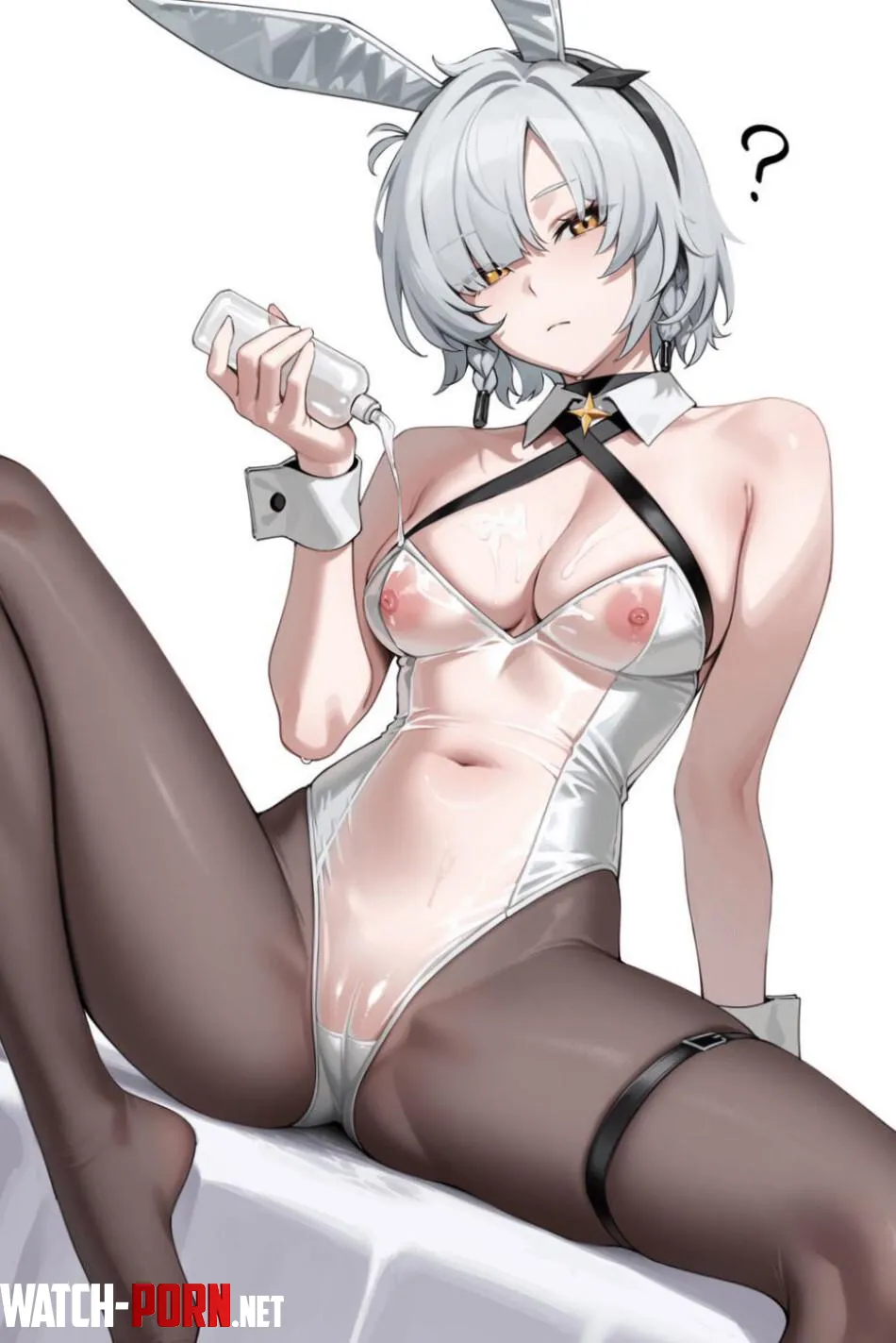 Bunny Anby putting on lotion by Omenifayandri