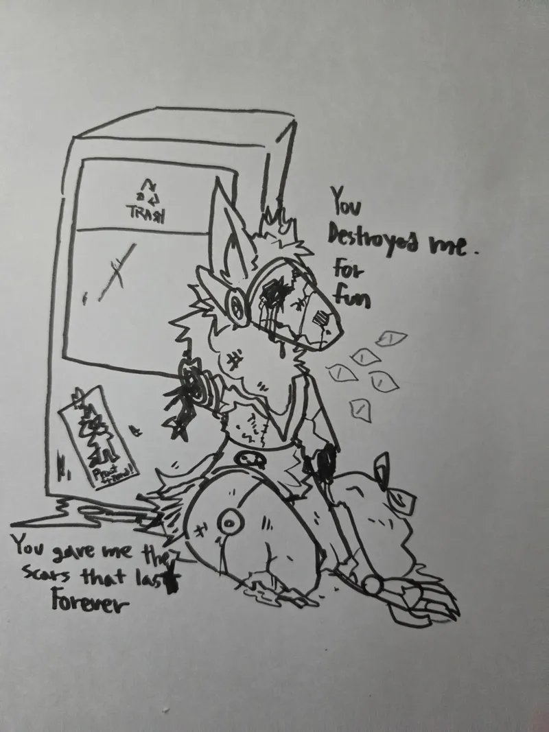 Thumbnail OC Broken by m0sinN4gant - furry