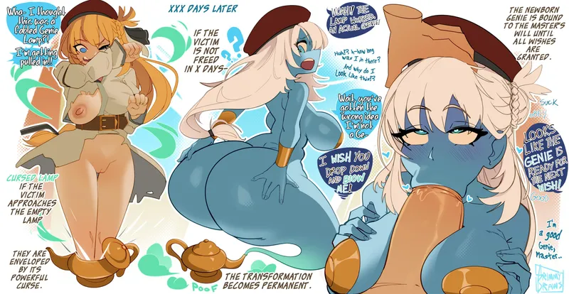 Thumbnail Granting Wishes: A Genie's Tale by DarthFetish | transformation