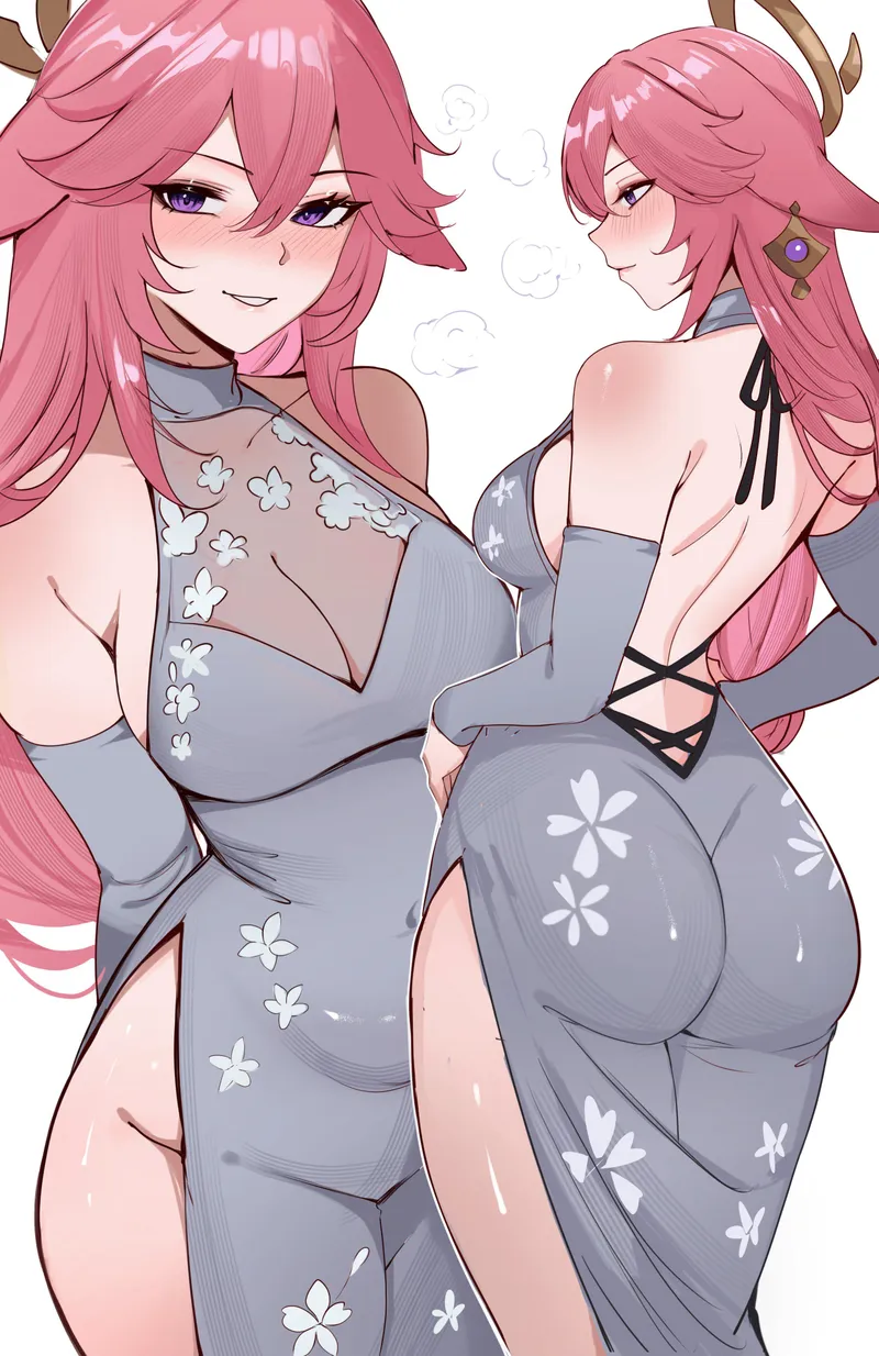 Thumbnail Elegant and Alluring: Party Dress Yae from Genshin Impact by A_MASSIVE_PERVERT