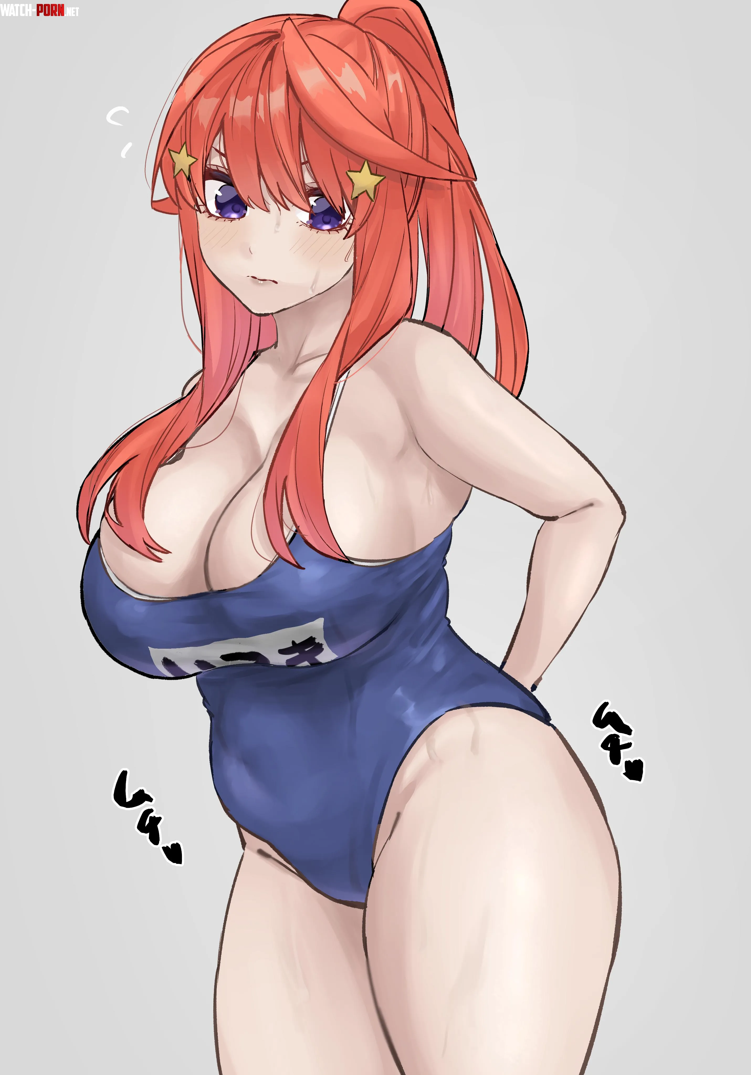 Itsuki Nakano Wearing Her Old School Swimsuit [Quintessential Quintuplets] by Csxc