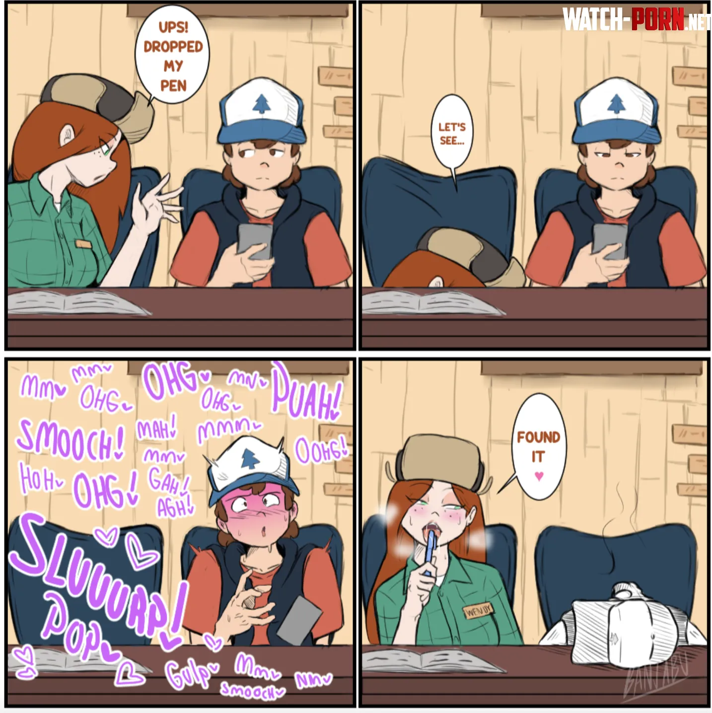 Wendy drops her pen (Banjabu) [Gravity Falls] by Chance_Designer6624