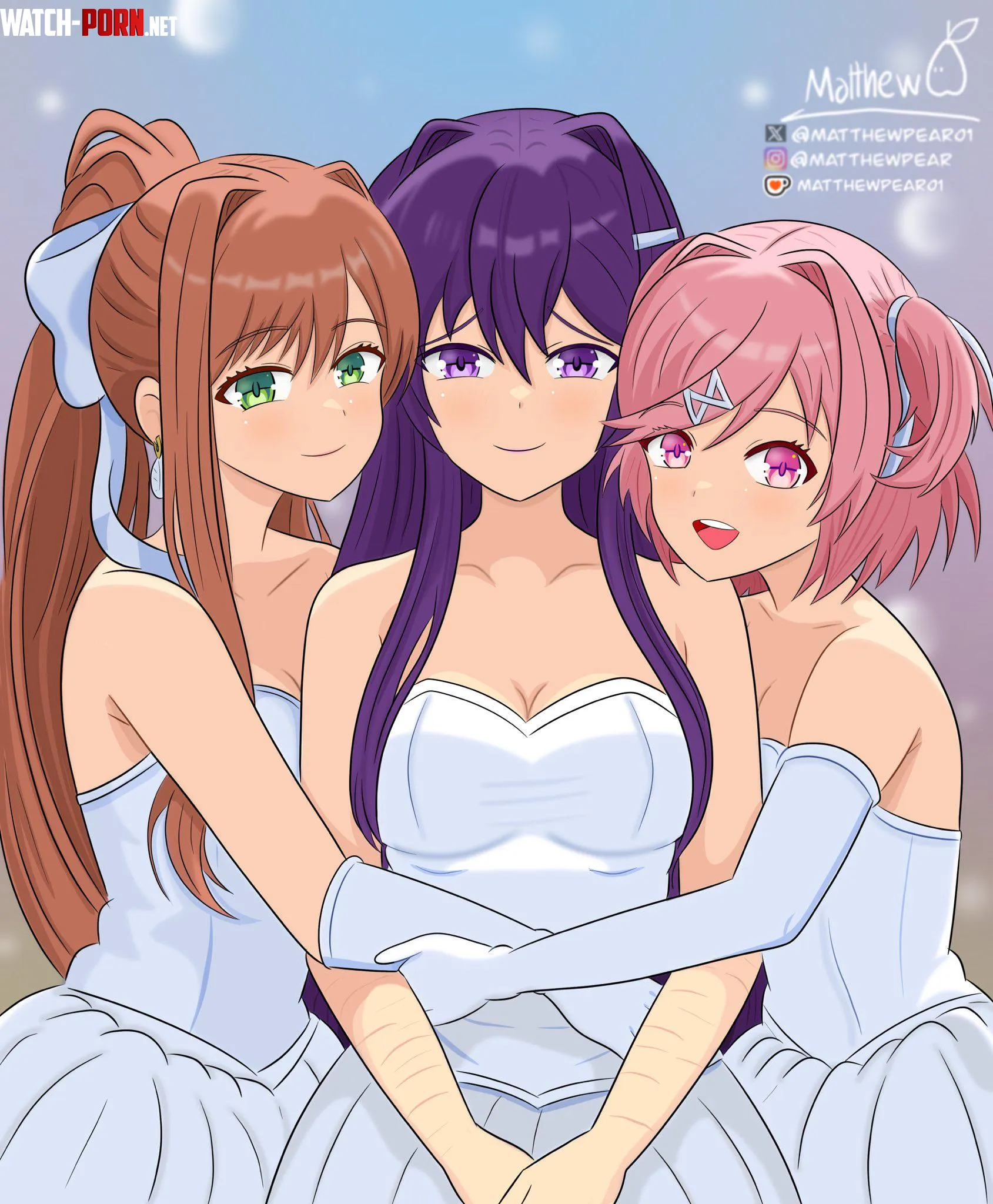 Brides Monika, Yuri, and Natsuki [DDLC] by A_MASSIVE_PERVERT