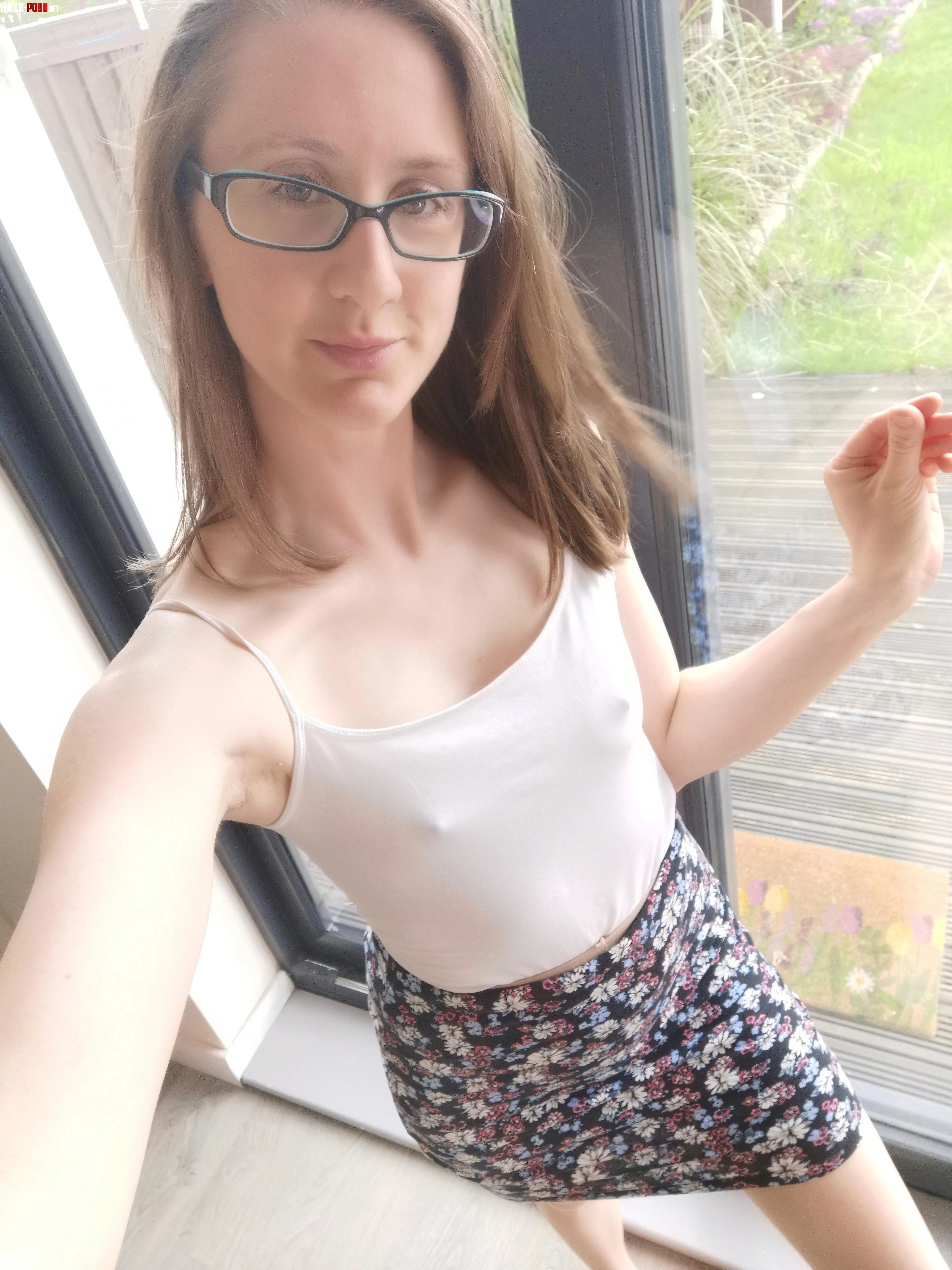 Tank top and skirt, nothing underneath by WeekendIcy2640