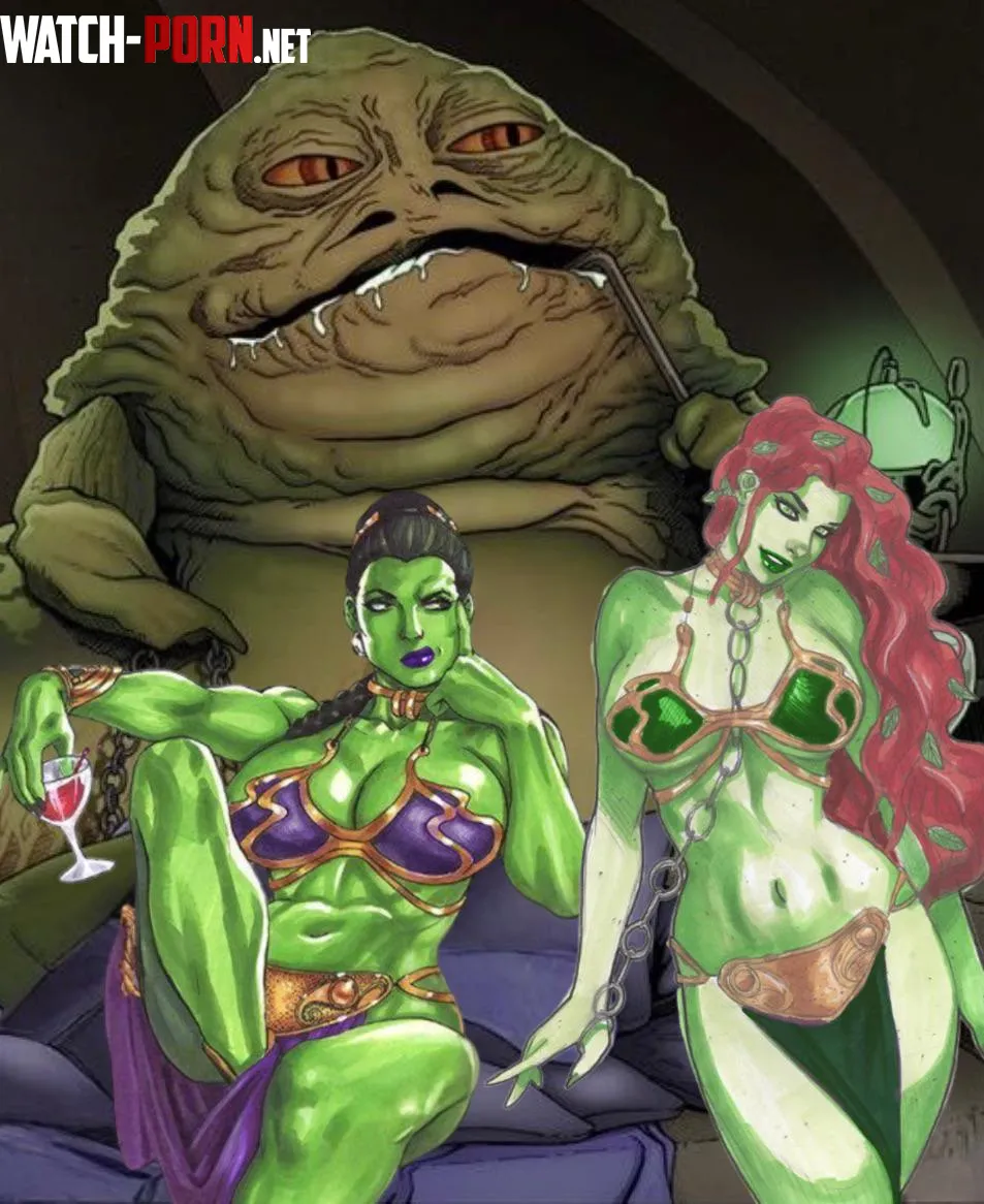She-Hulk & Poison Ivy as Jabba’s Slave Girls (Art by Frank Cho) by No-Stop-8570