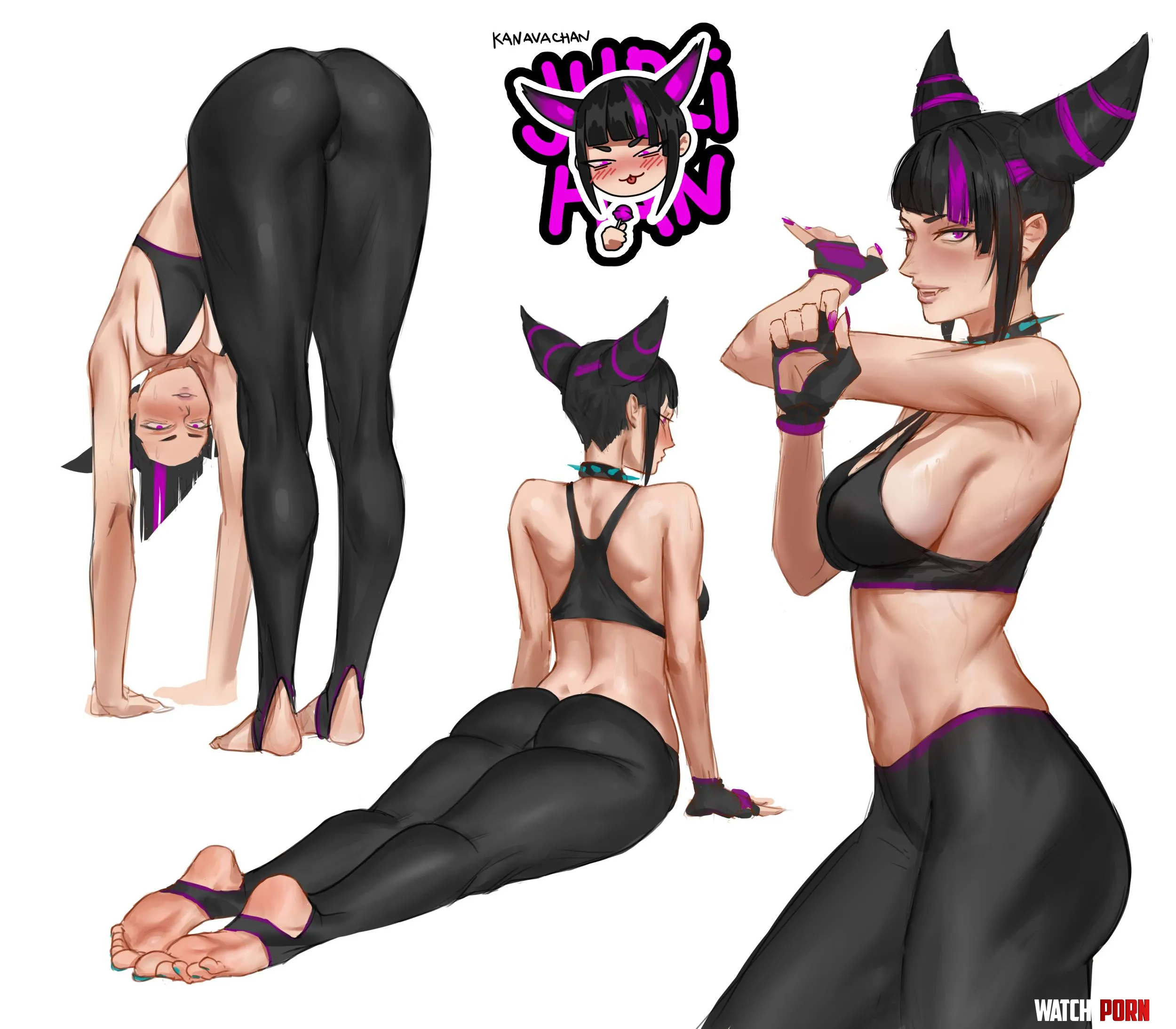 Juri Han Stretches [Street Fighter] by A_MASSIVE_PERVERT