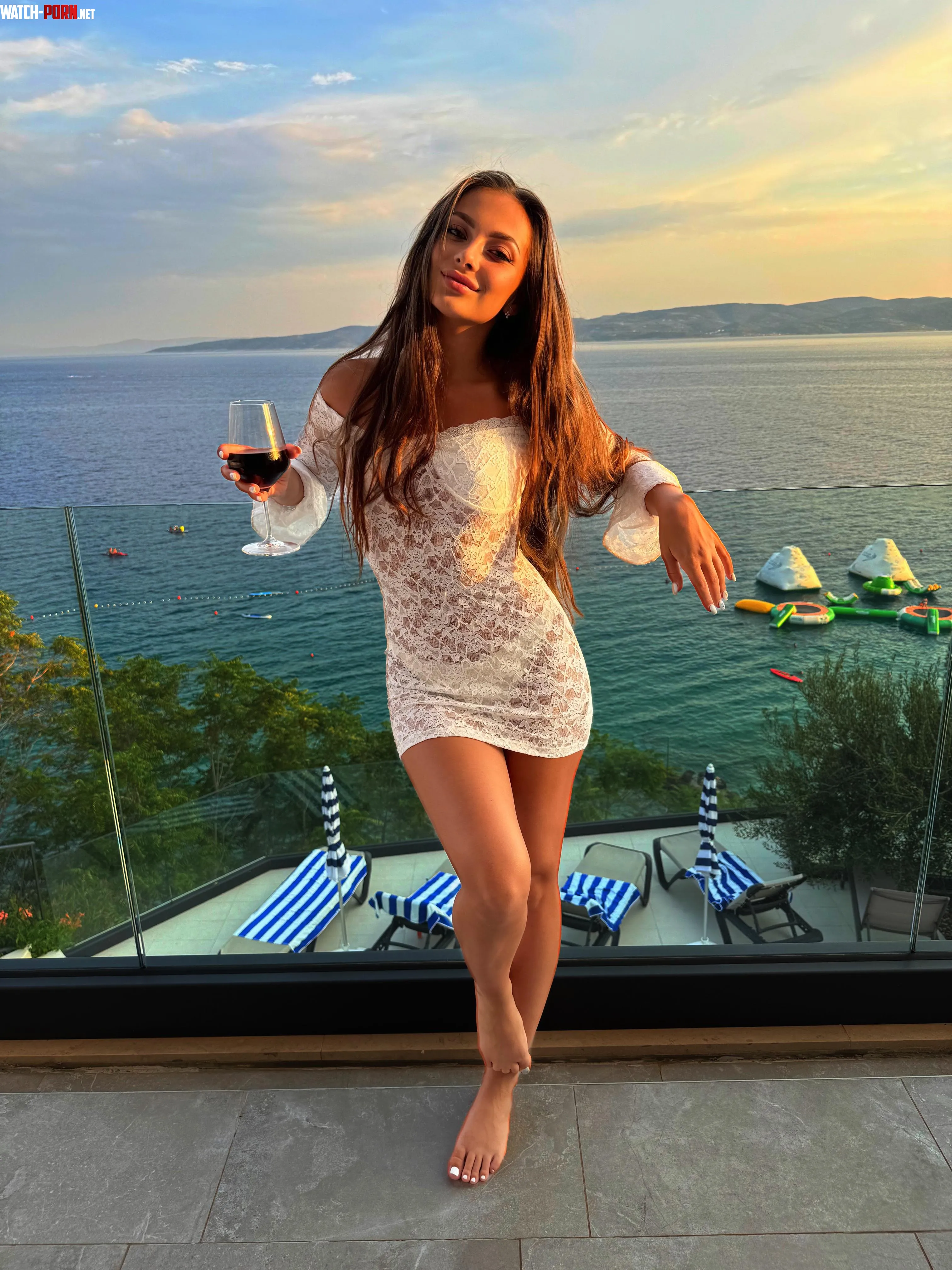 This white dress comes off easily, especially after a glass of wine by sofia_vixen