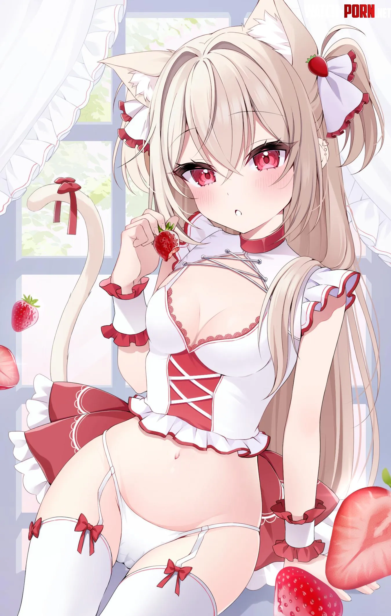 Blonde strawberry catgirl (by Kaname Eri) by Arcaeca2