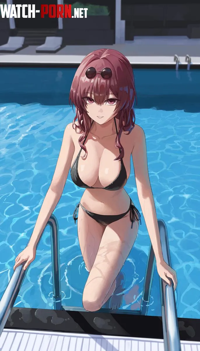 Hopping out of the pool by AnimeChan39