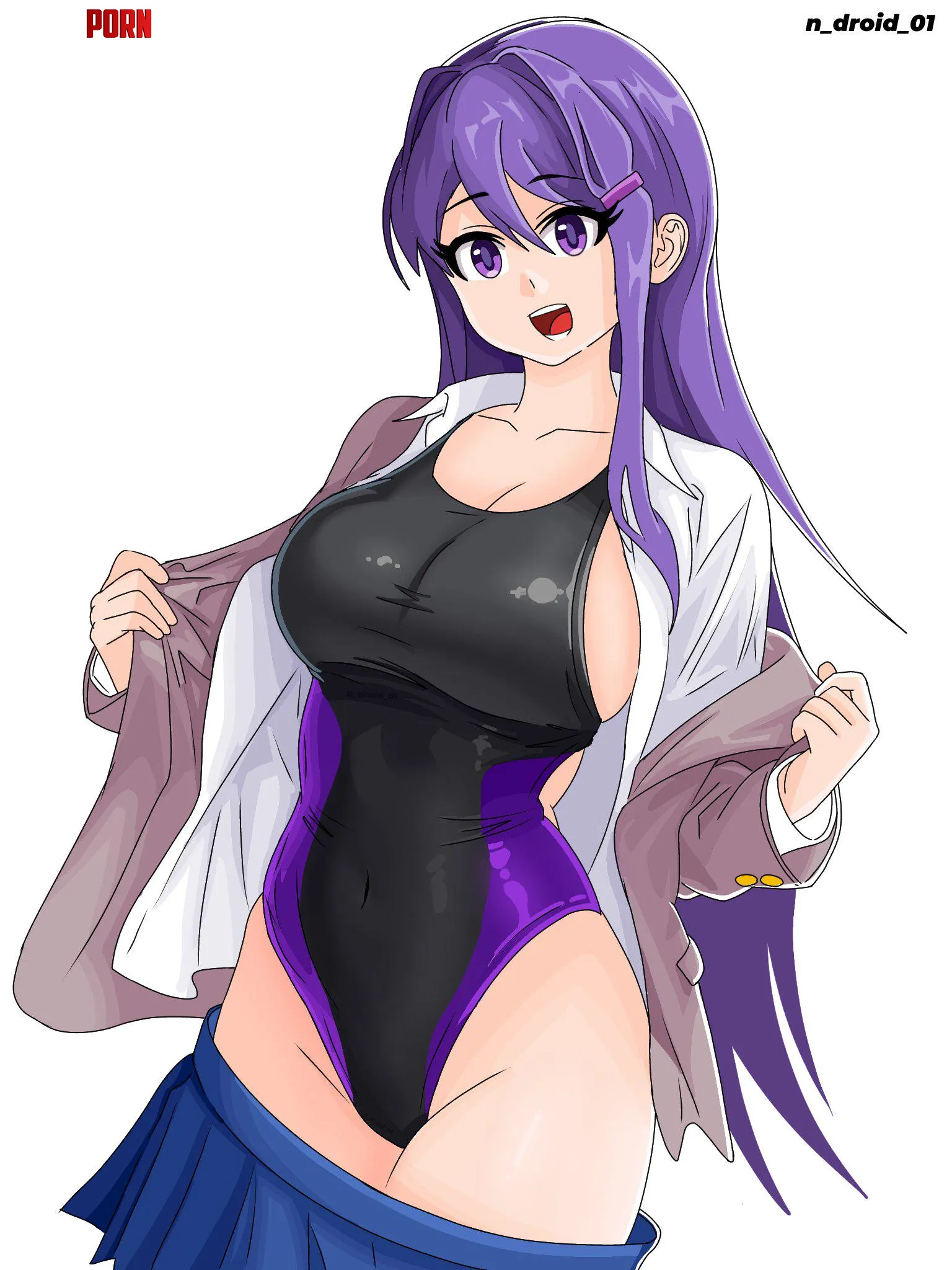 Yuri is ready to go for a swim [DDLC] by A_MASSIVE_PERVERT