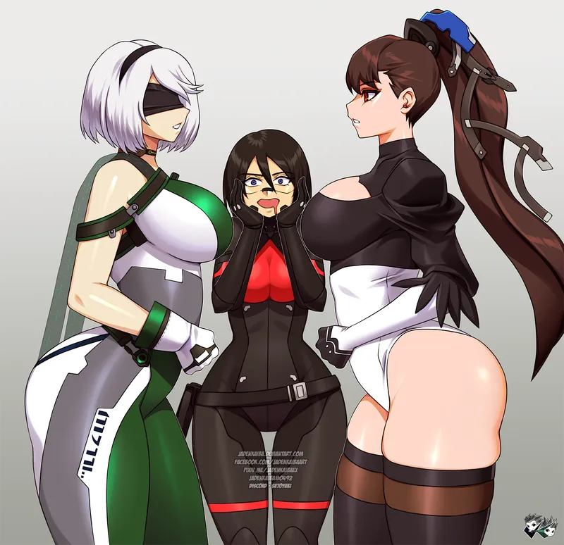 Thumbnail Seductive Crossover: 2B X Eve Fan Art Collection by avin8701
