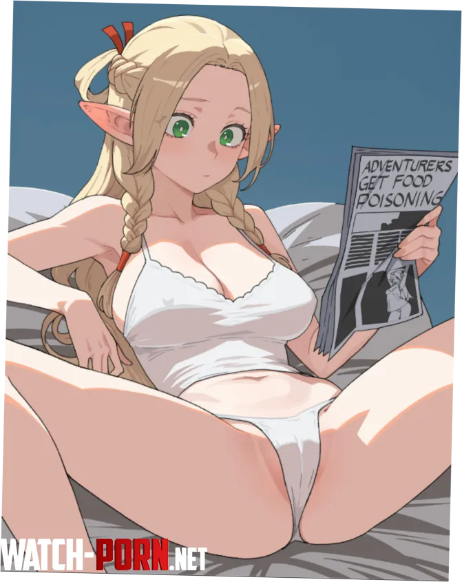 Marcille engaged in reading (kuso otoko) by newlovehere