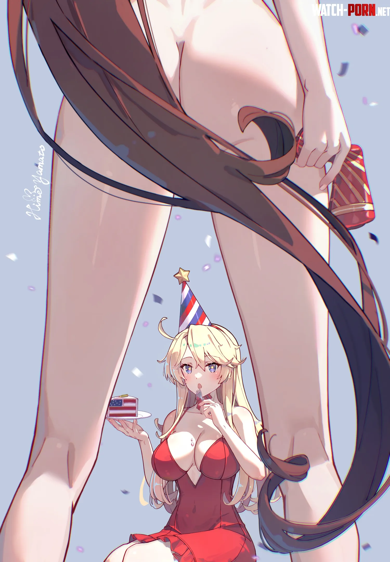 Yamato surprising Iowa for her birthday (HimeYamato) [KanColle] by llamanatee