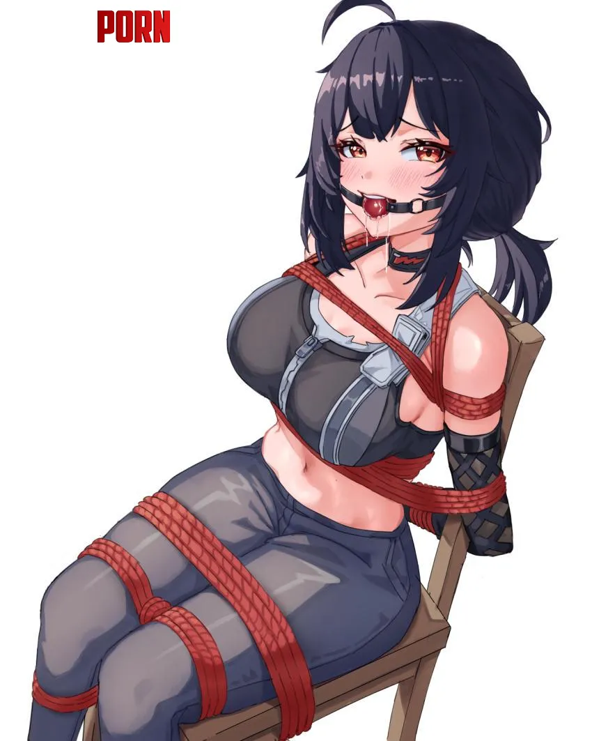 Tied to a chair by Hapilonah