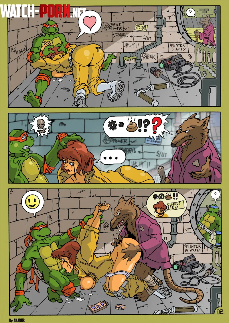 Sharing April (AKABUR) [Teenage Mutant NinjaTurtles] by EnigmusPrime