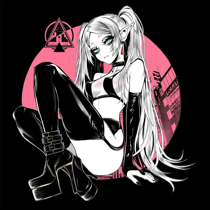 Thumbnail Goth Frieren Dizzle_tan by A_MASSIVE_PERVERT | MonsterGirl Category - Author