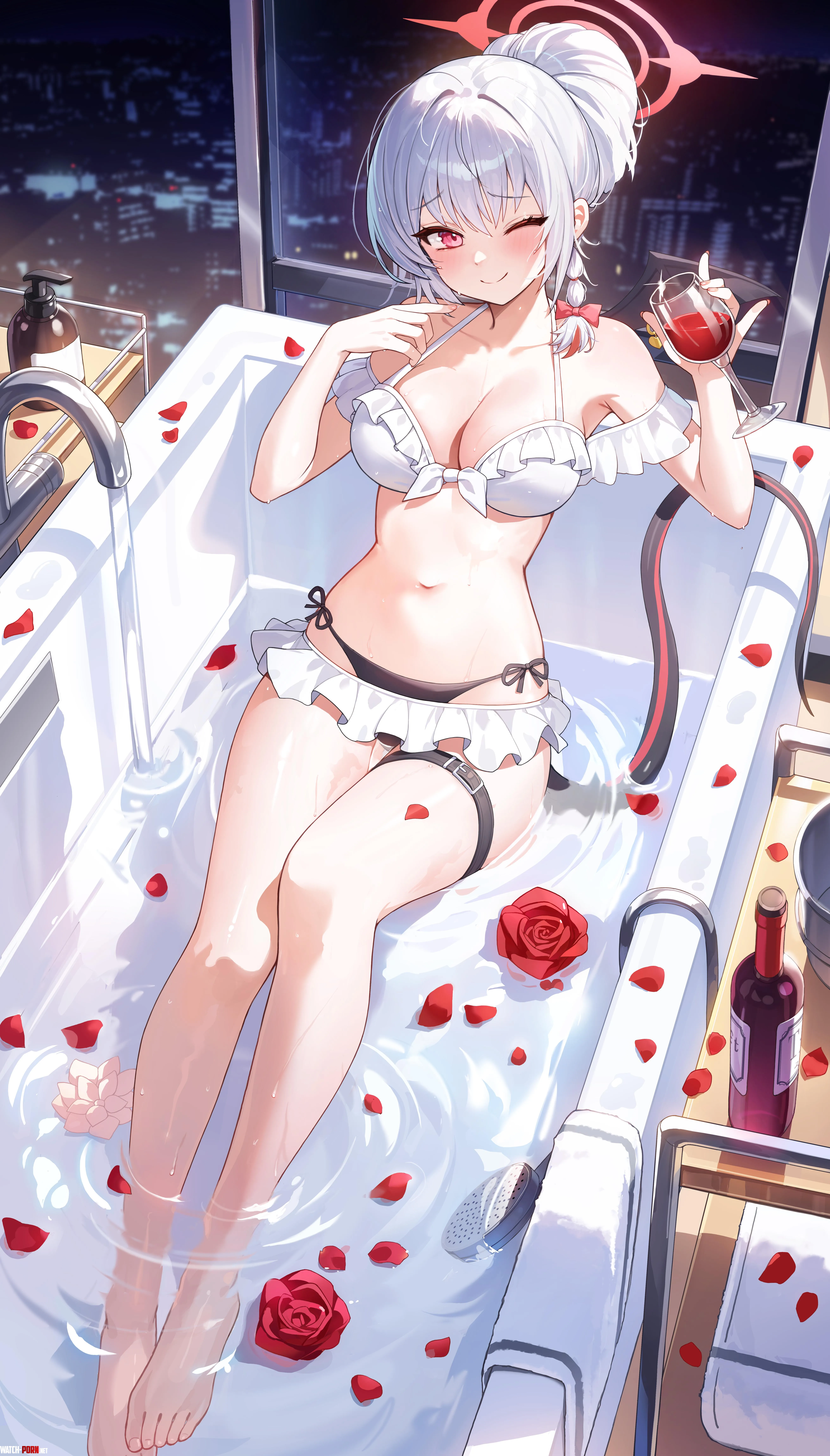 Haruna's romantic bath [Blue Archive] by marxsander2016