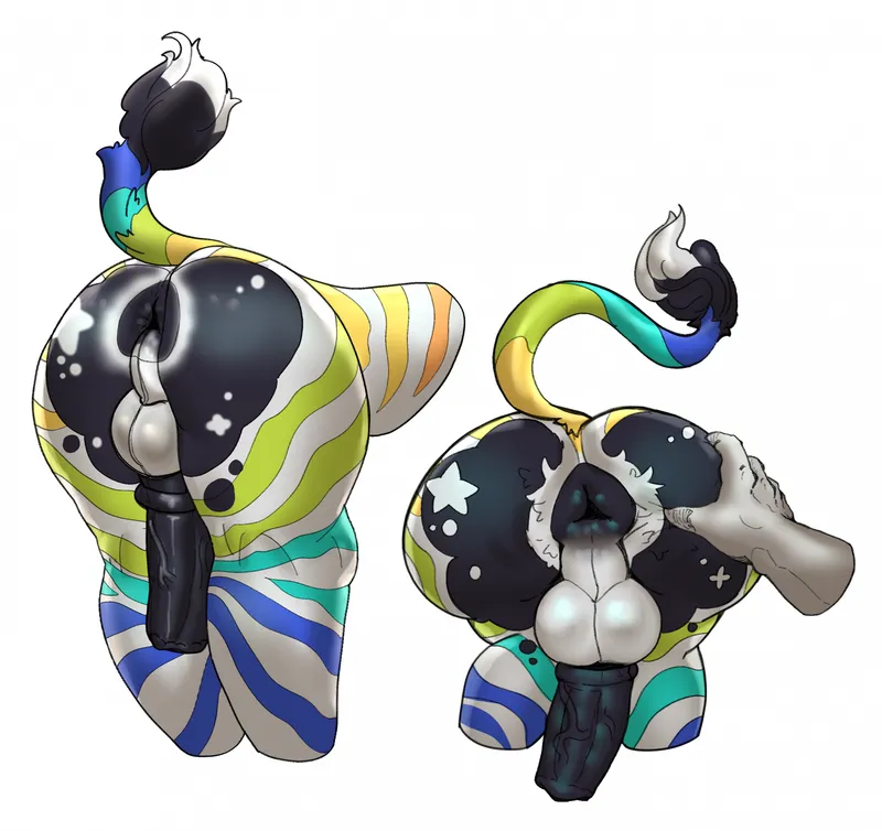 Thumbnail Colorful Horsey Butt by zyiichy: Femyiff Delight | horsec0cksucker