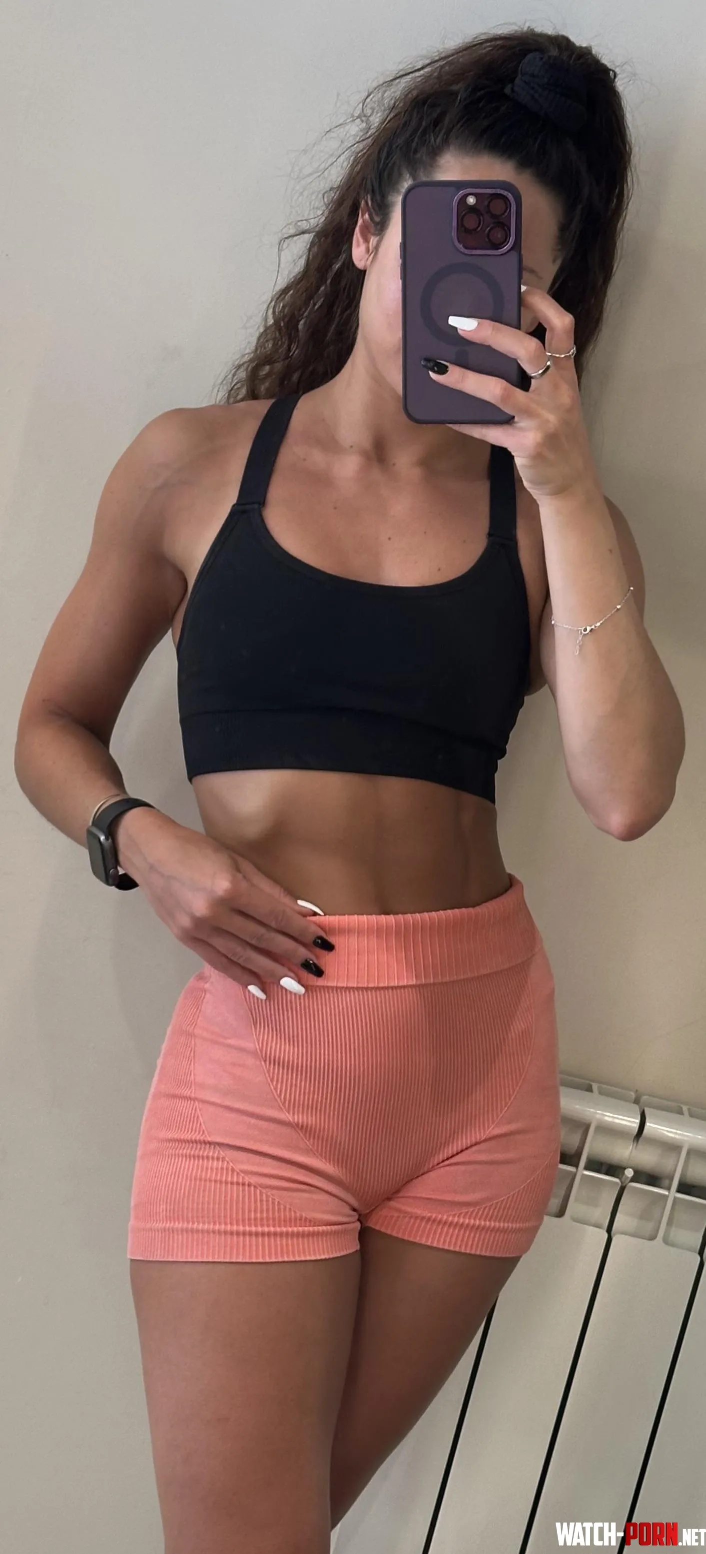 Crop top on, abs out. by SaraGoesGym