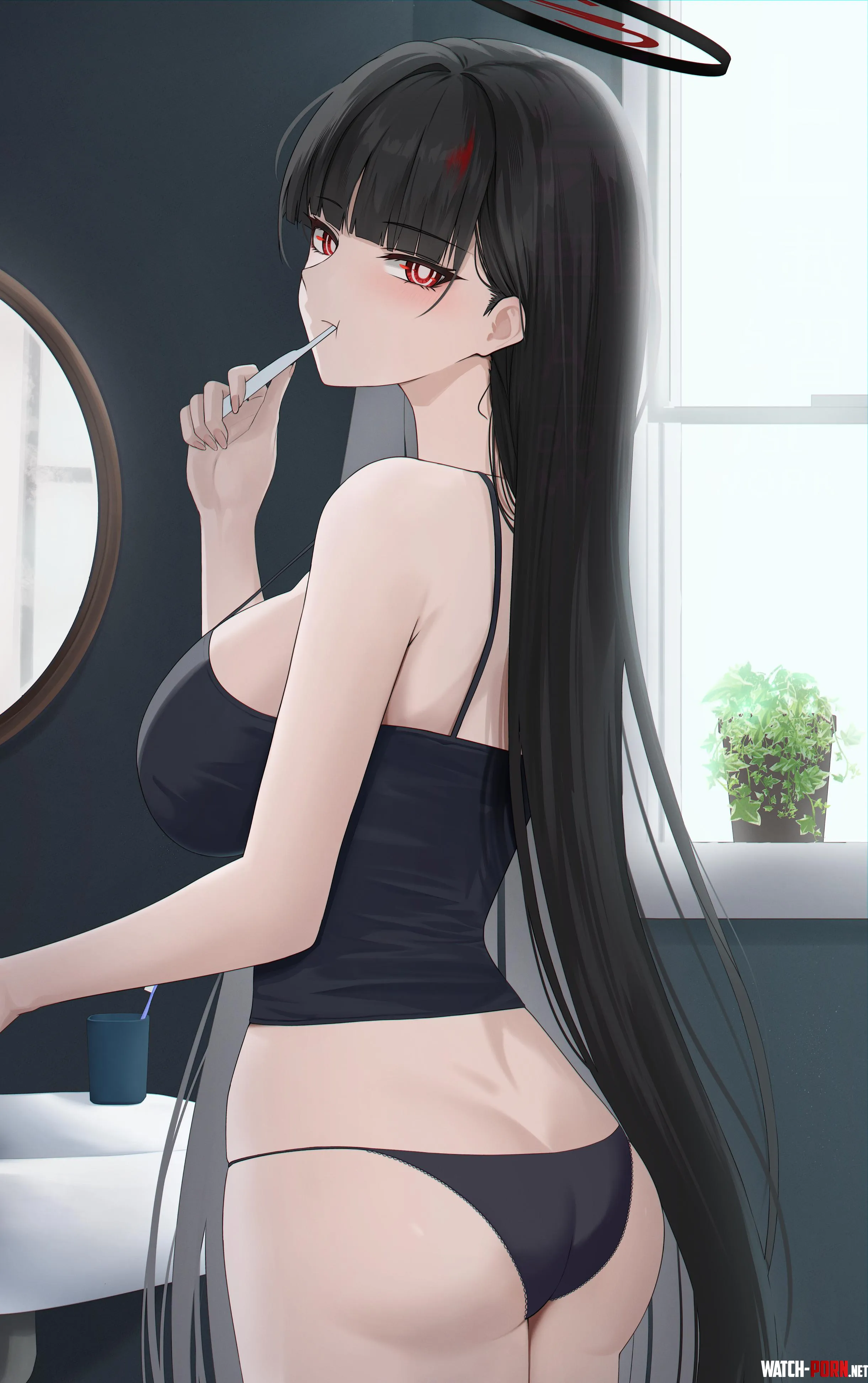 Rio brushing teeth (やみきょん / yami_kyon_oov) by elegantloveglimmer