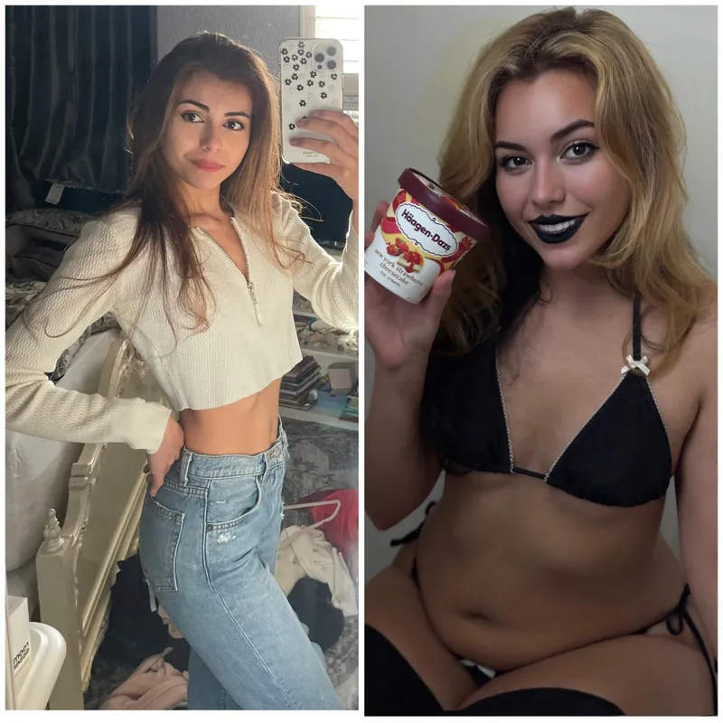 Thumbnail What chugging ice cream does to a girl 🤤 by Fattenmepiggy
