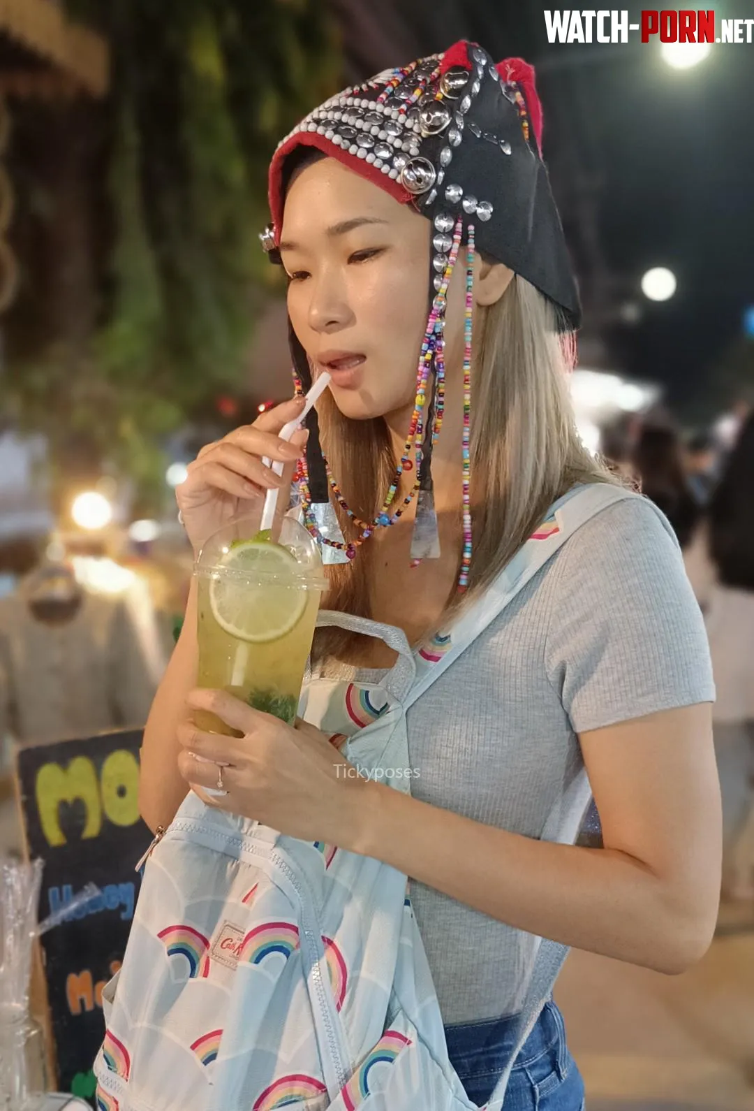 Fresh lime drink after walking the market by Tickyposes