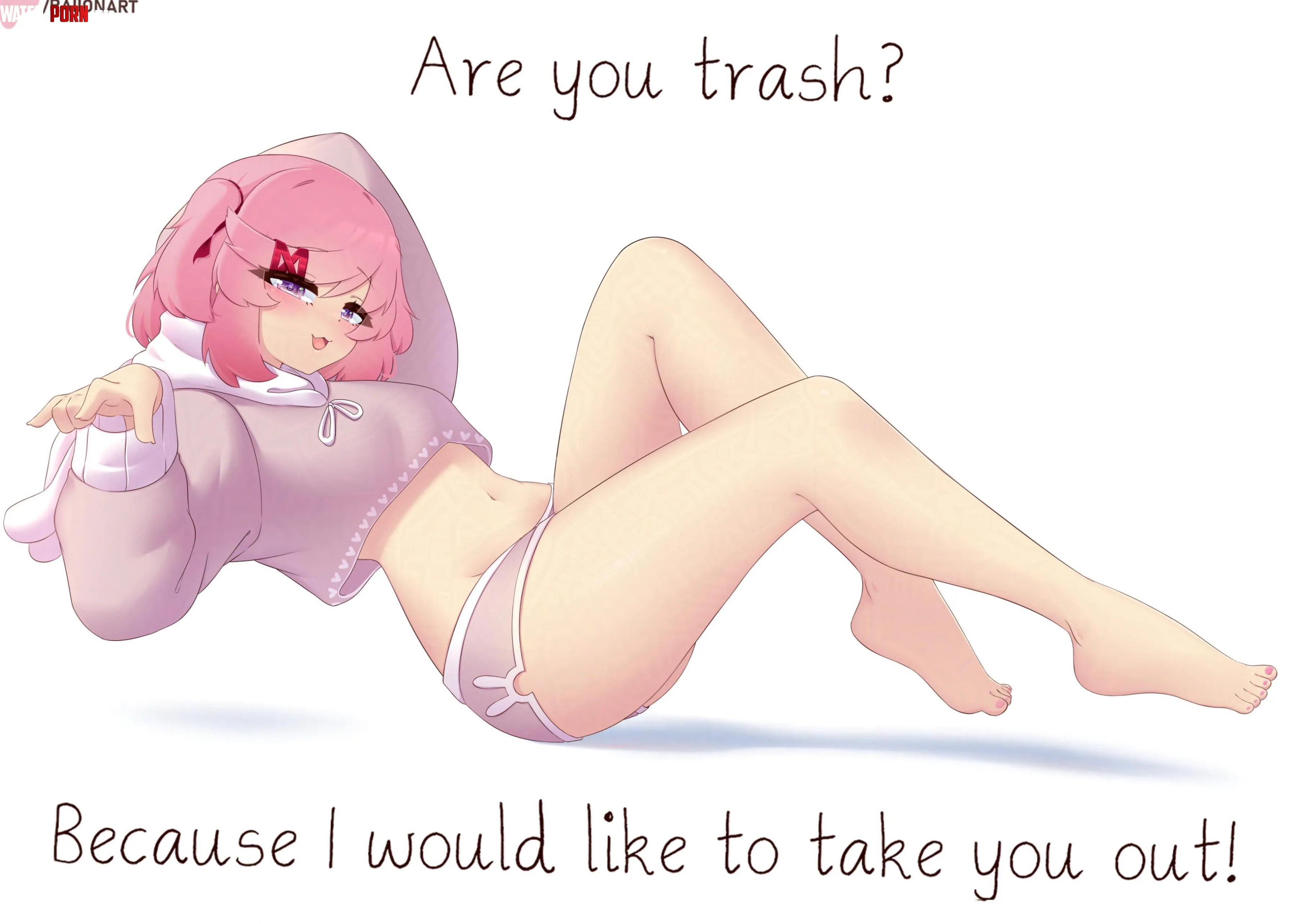 Leggy Natsuki (RaionArt) [Doki Doki Literature Club] by Qurthering
