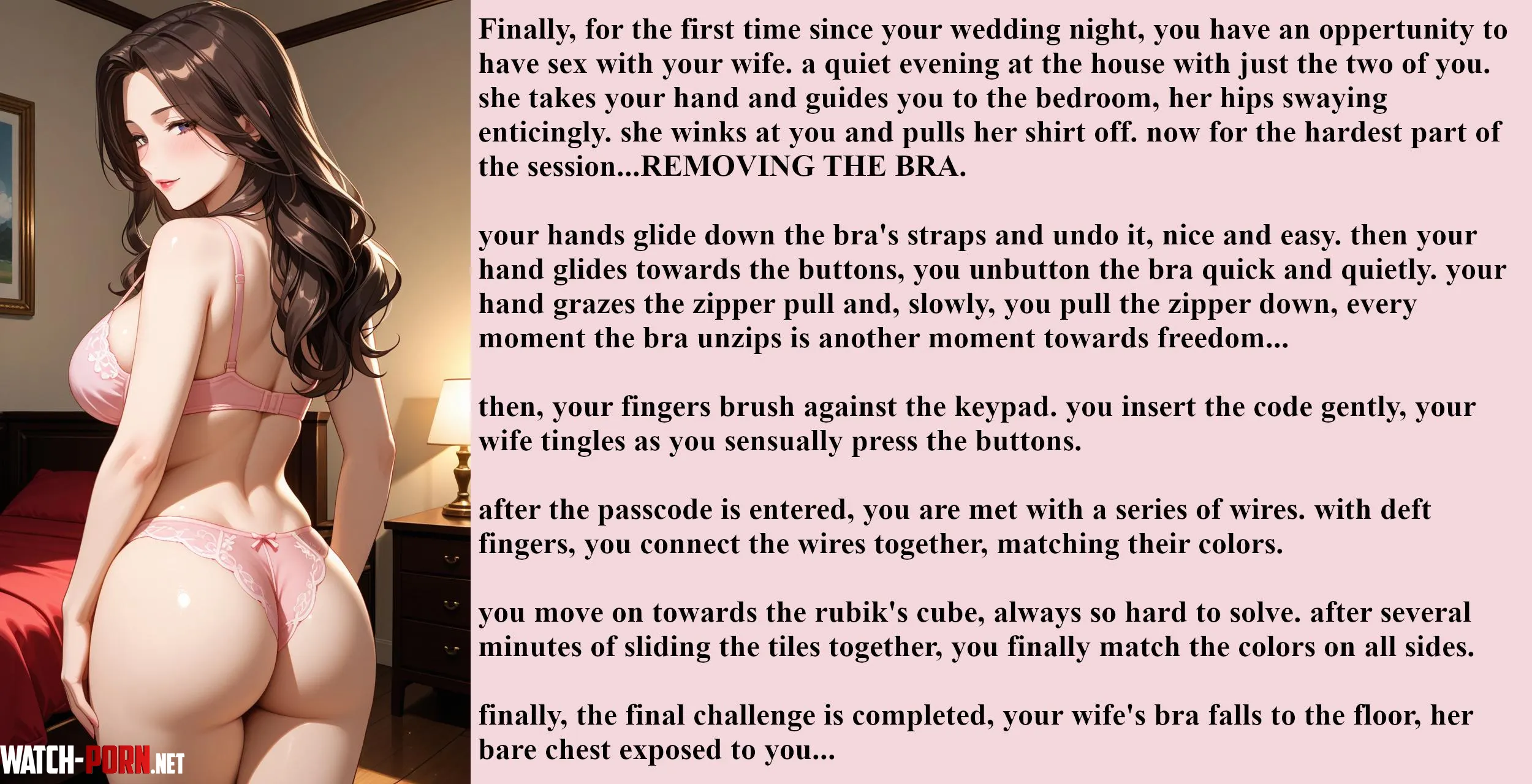 Getting the bra off [Humor] [Vanilla] [POV] [Implied sex] [Wife] [AI Art] by NSFWilliam69